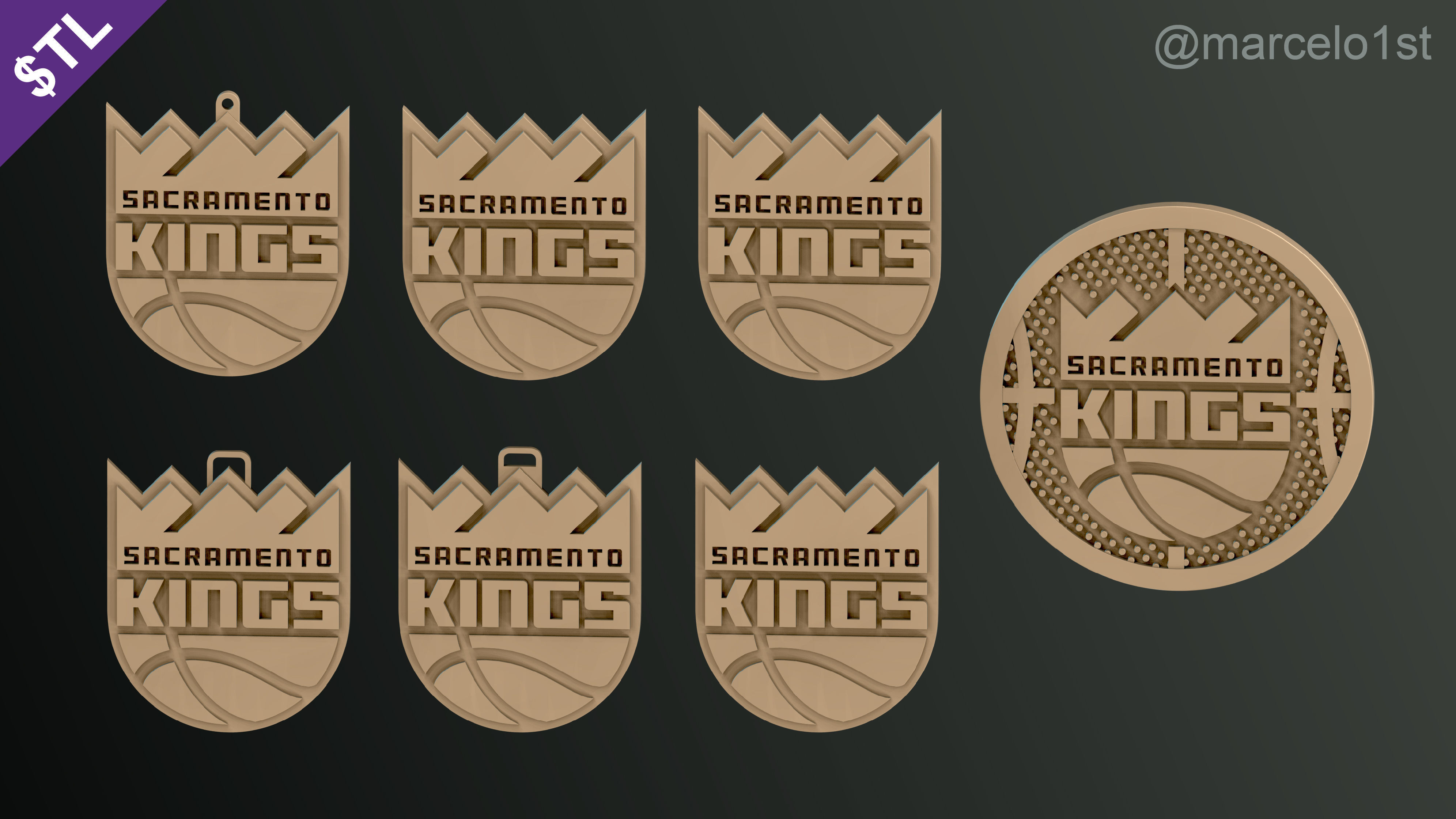 NBA PACIFIC - Sacramento Kings Pack 3D print model_42