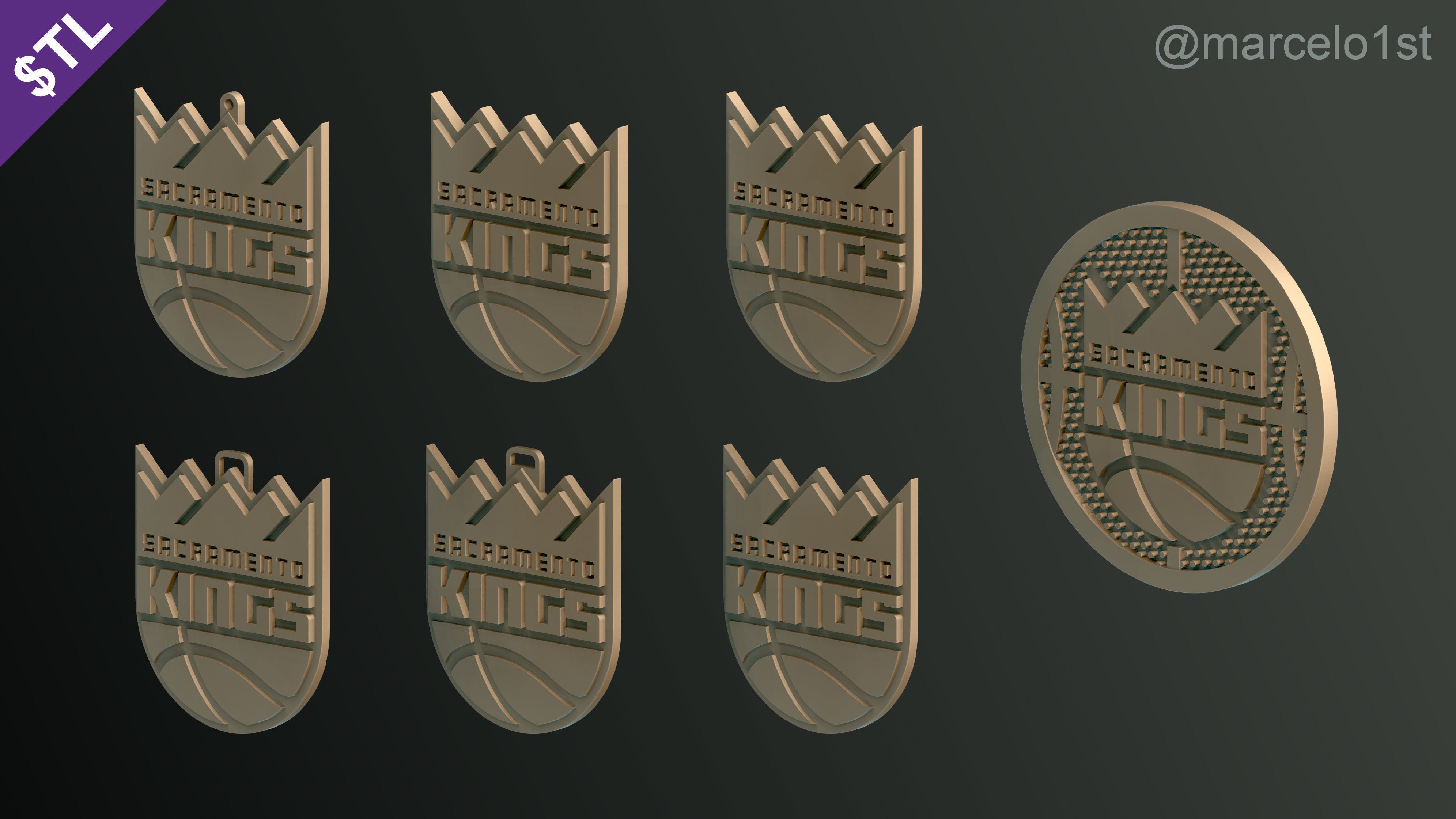 NBA PACIFIC - Sacramento Kings Pack 3D print model_11