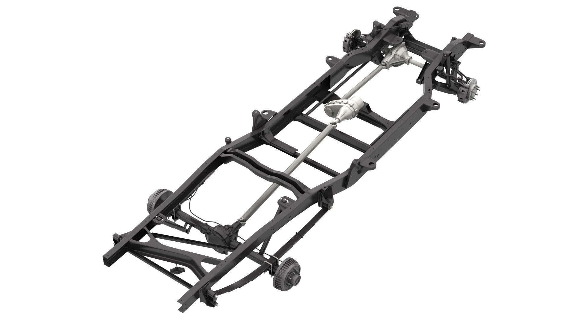 PICKUP TRUCK CHASSIS 7 3D model_2