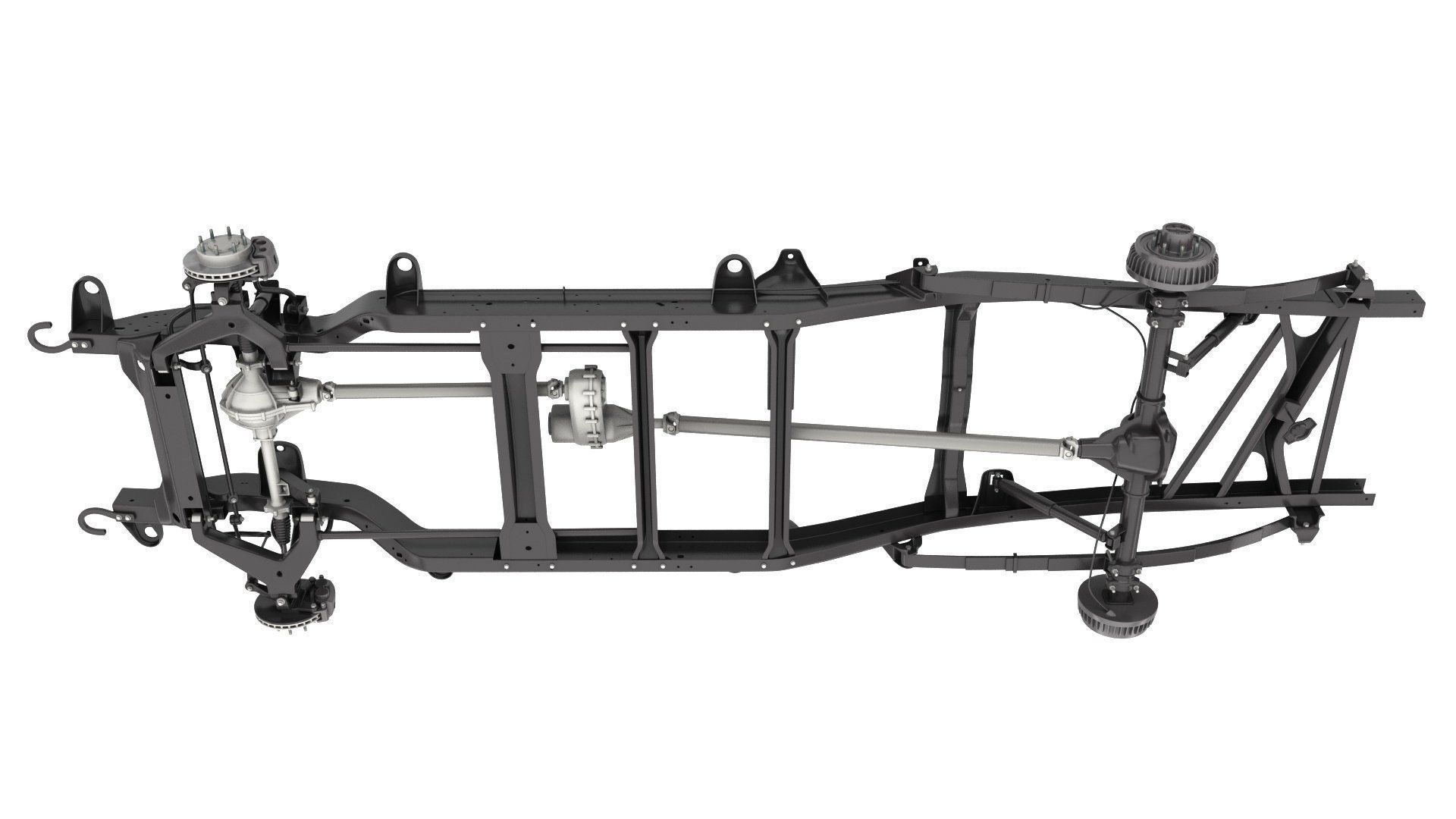 PICKUP TRUCK CHASSIS 7 3D model_3