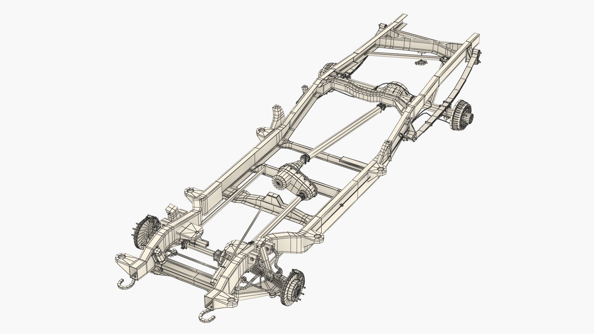 PICKUP TRUCK CHASSIS 7 3D model_9