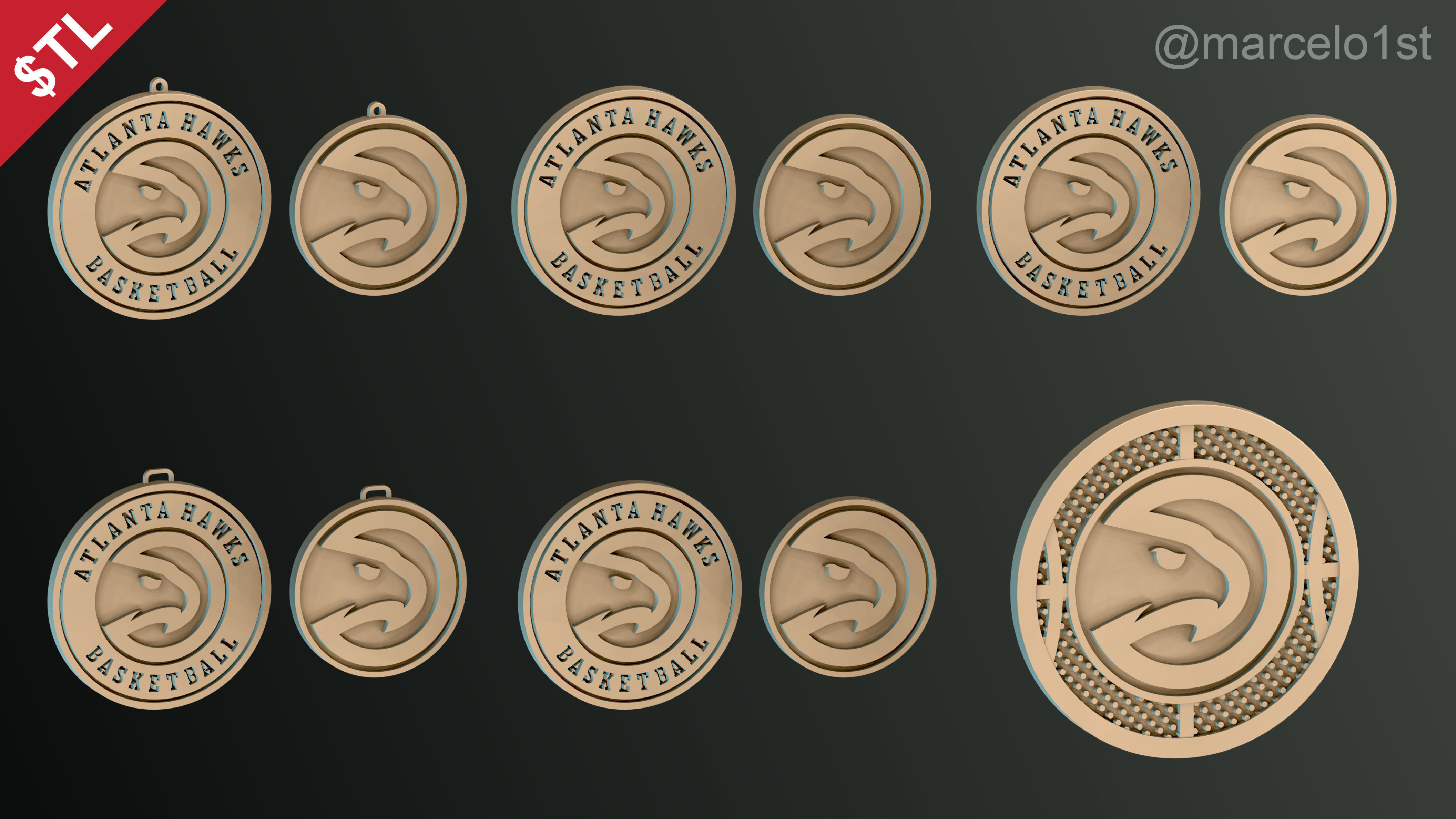 NBA SOUTHEAST - Atlanta Hawks Pack 3D print model_36