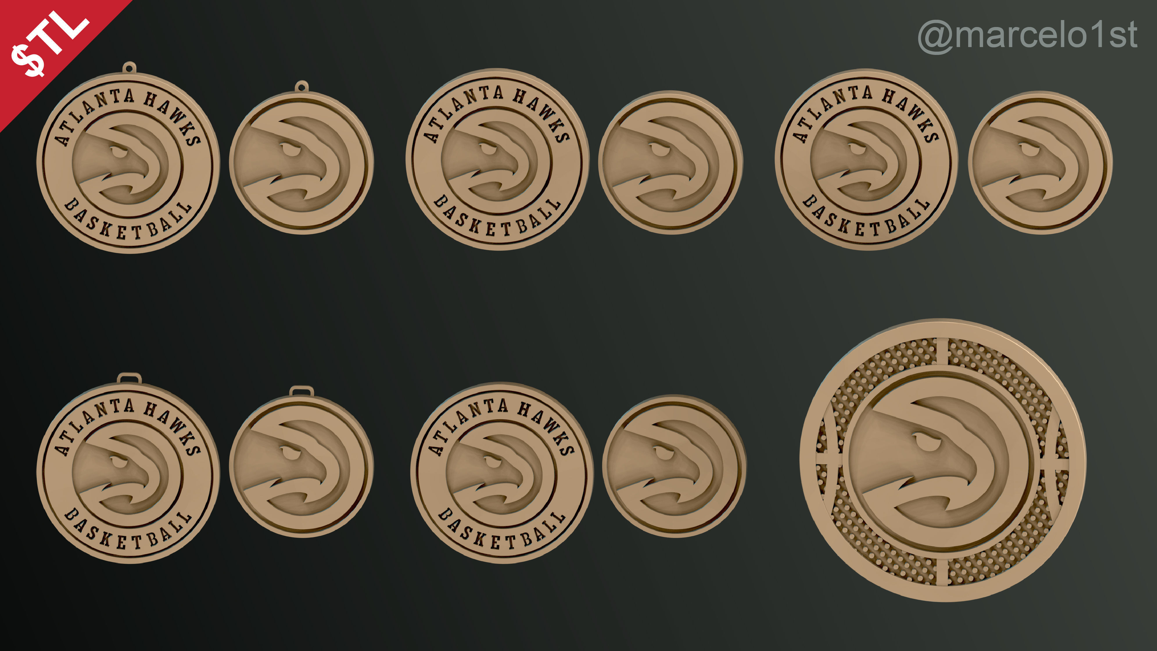 NBA SOUTHEAST - Atlanta Hawks Pack 3D print model_6