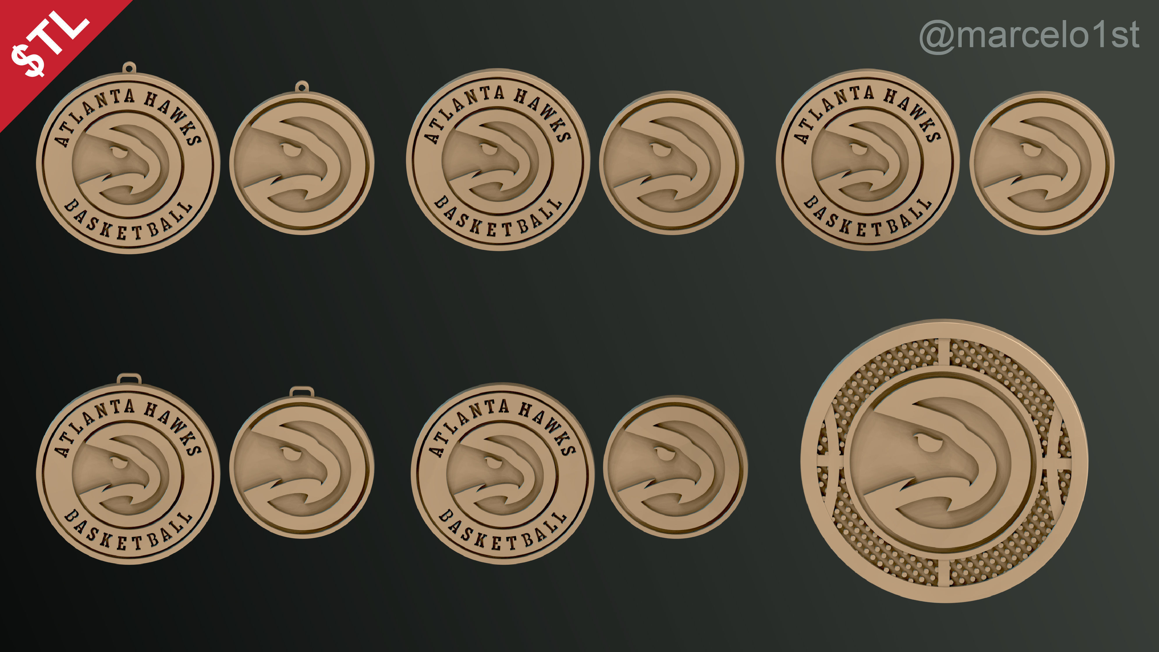NBA SOUTHEAST - Atlanta Hawks Pack 3D print model_41