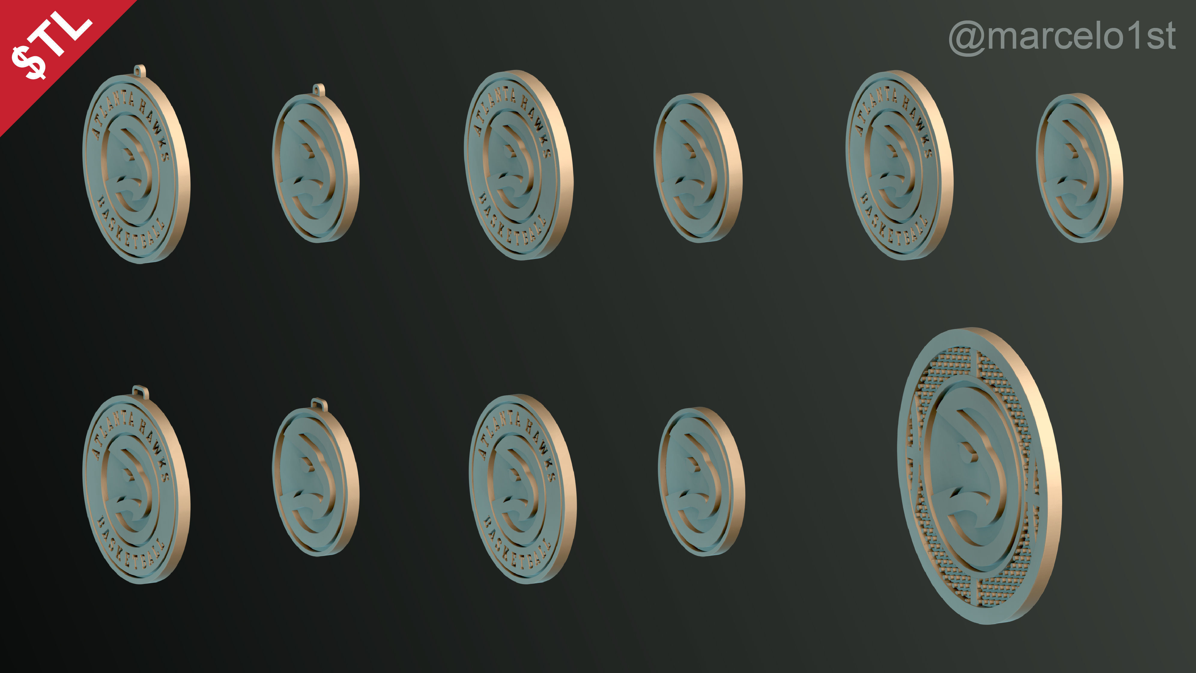 NBA SOUTHEAST - Atlanta Hawks Pack 3D print model_13