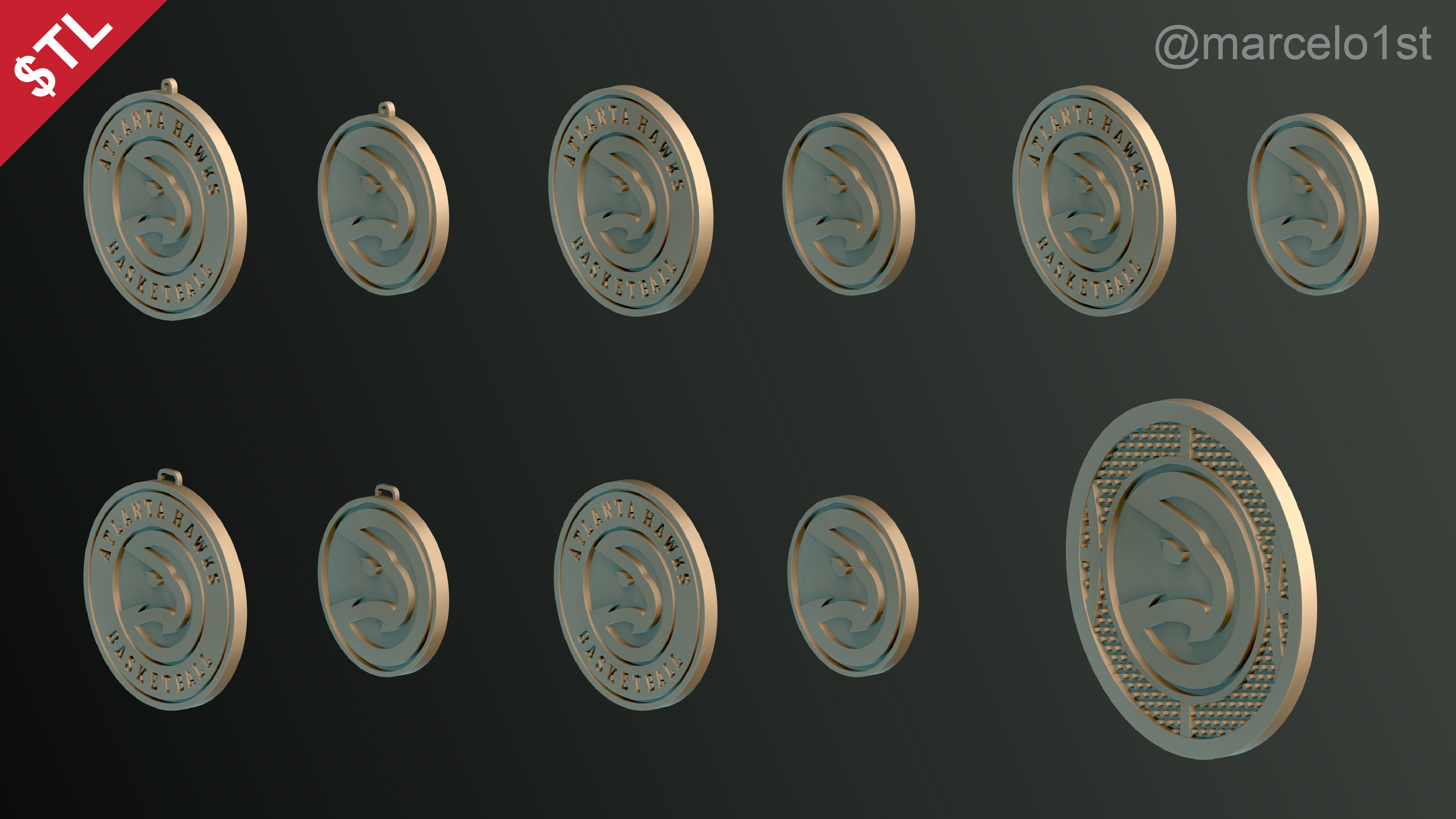 NBA SOUTHEAST - Atlanta Hawks Pack 3D print model_12
