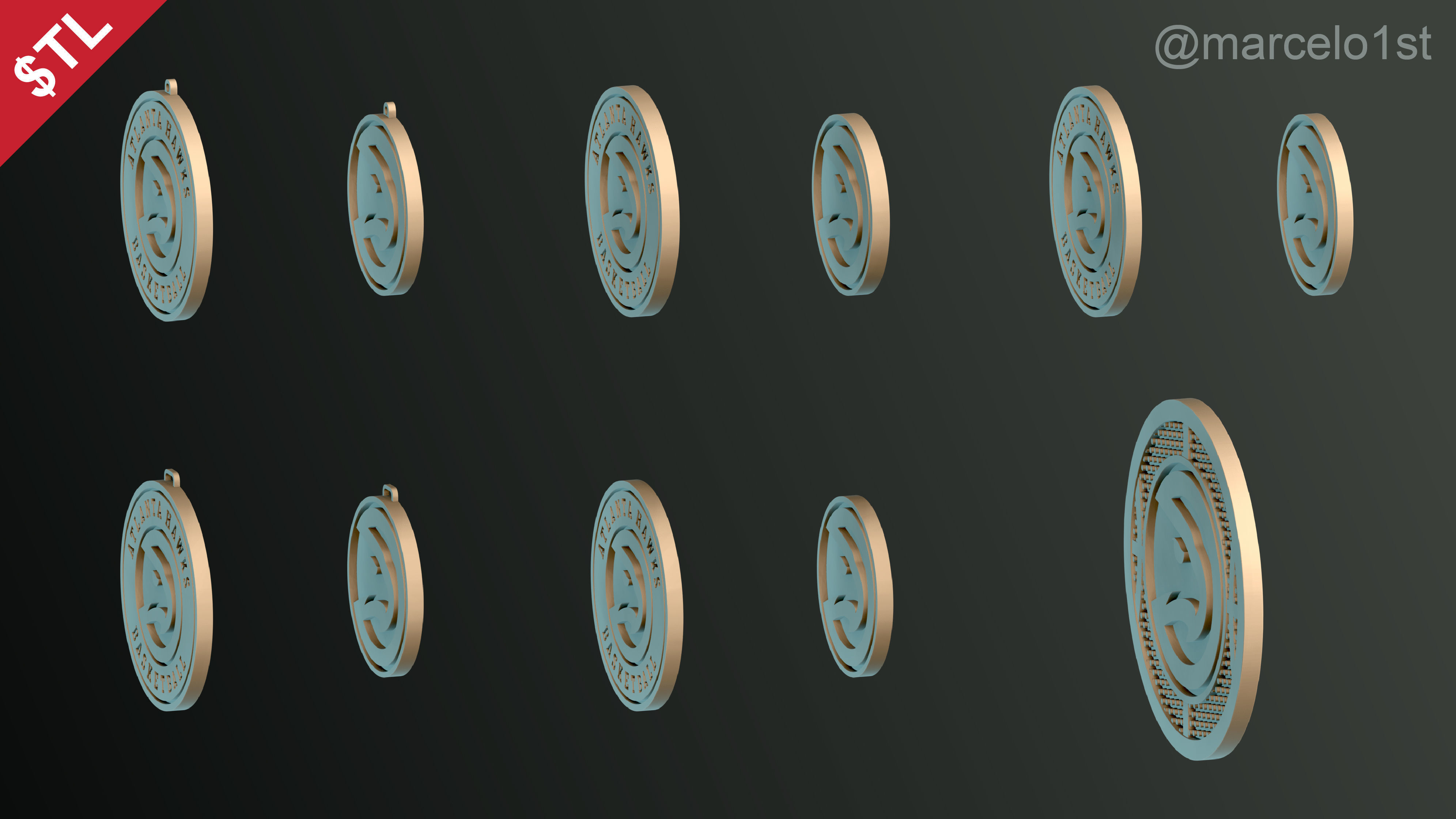 NBA SOUTHEAST - Atlanta Hawks Pack 3D print model_14