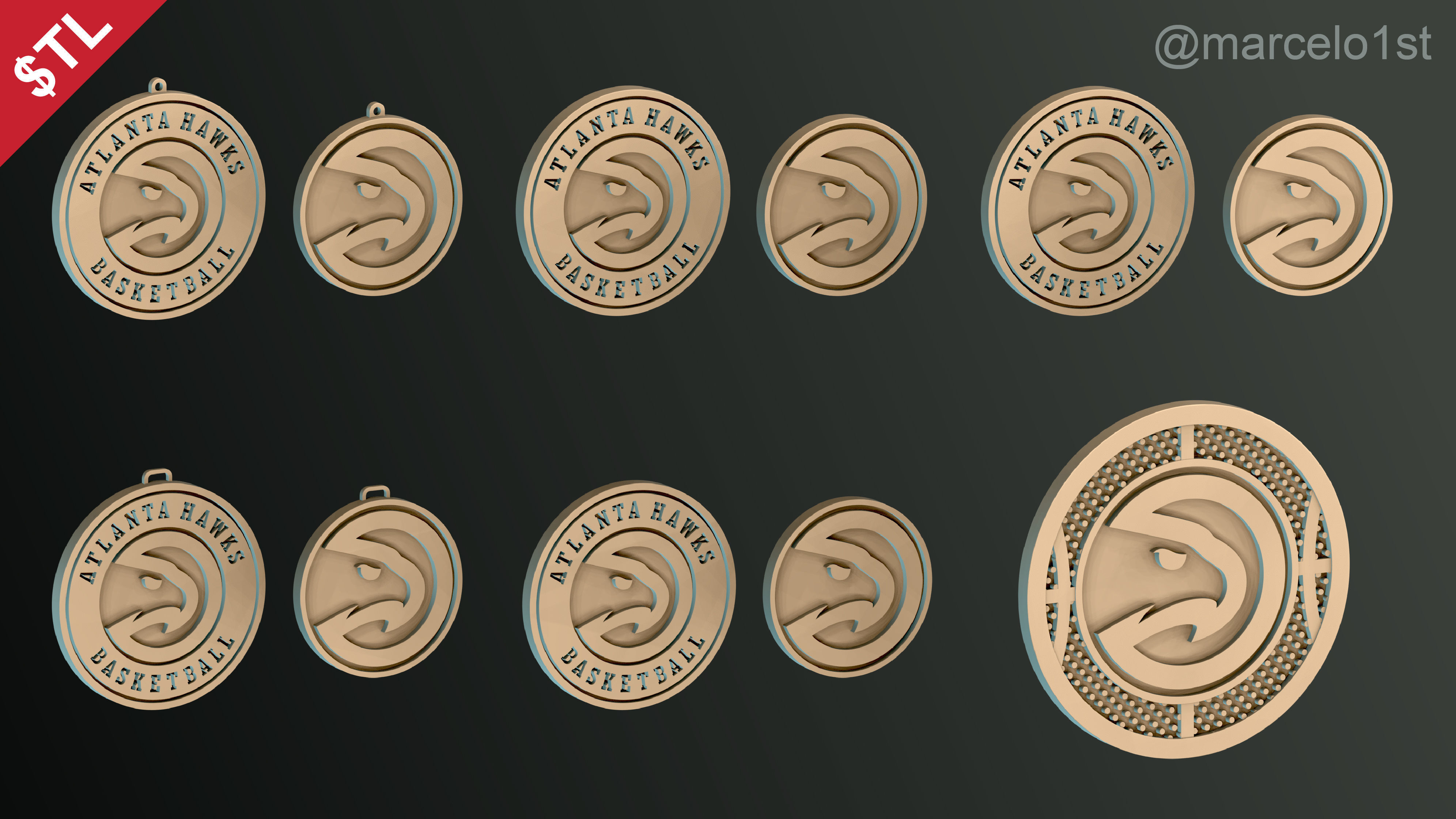 NBA SOUTHEAST - Atlanta Hawks Pack 3D print model_35