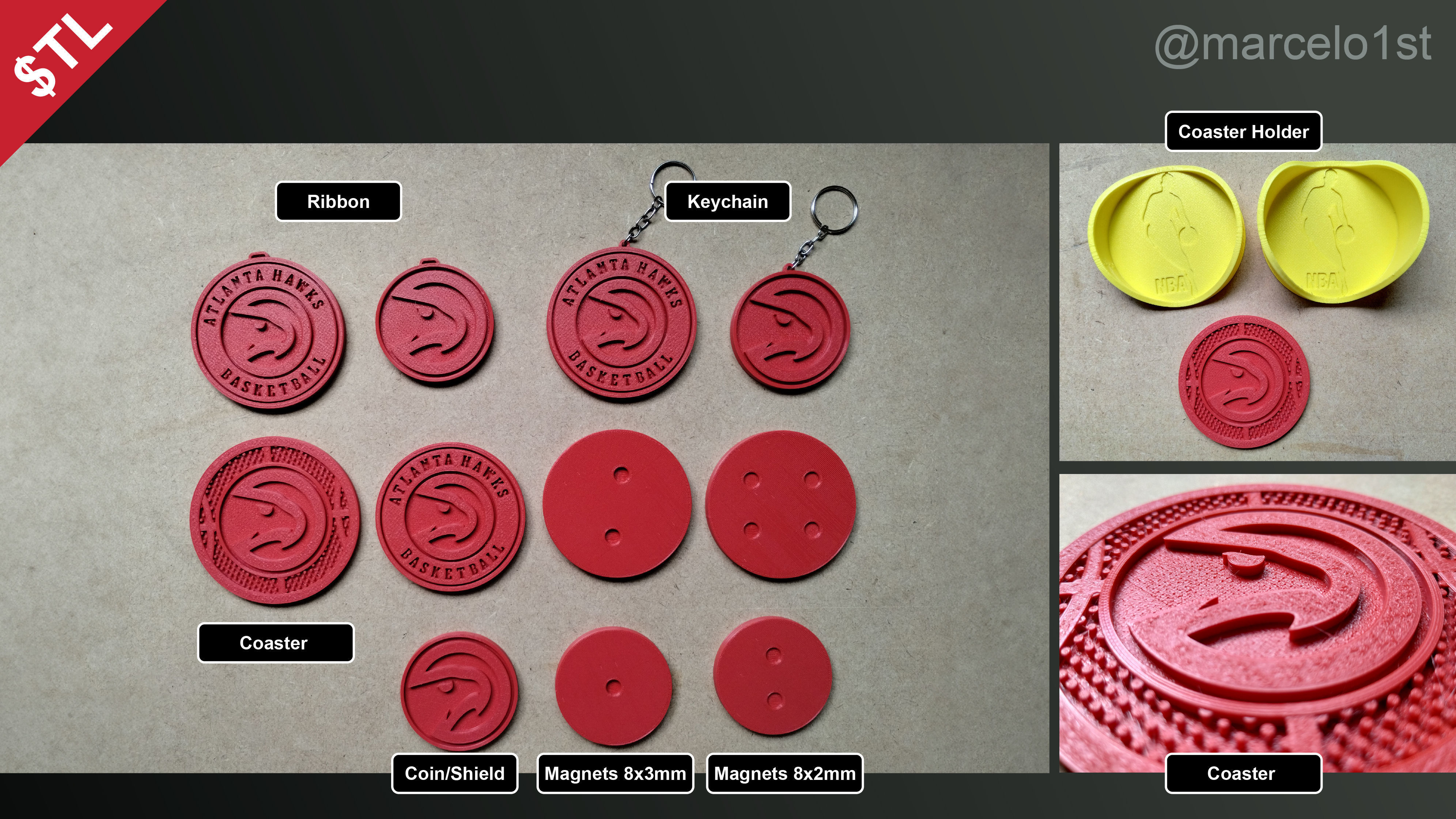 NBA SOUTHEAST - Atlanta Hawks Pack 3D print model_1