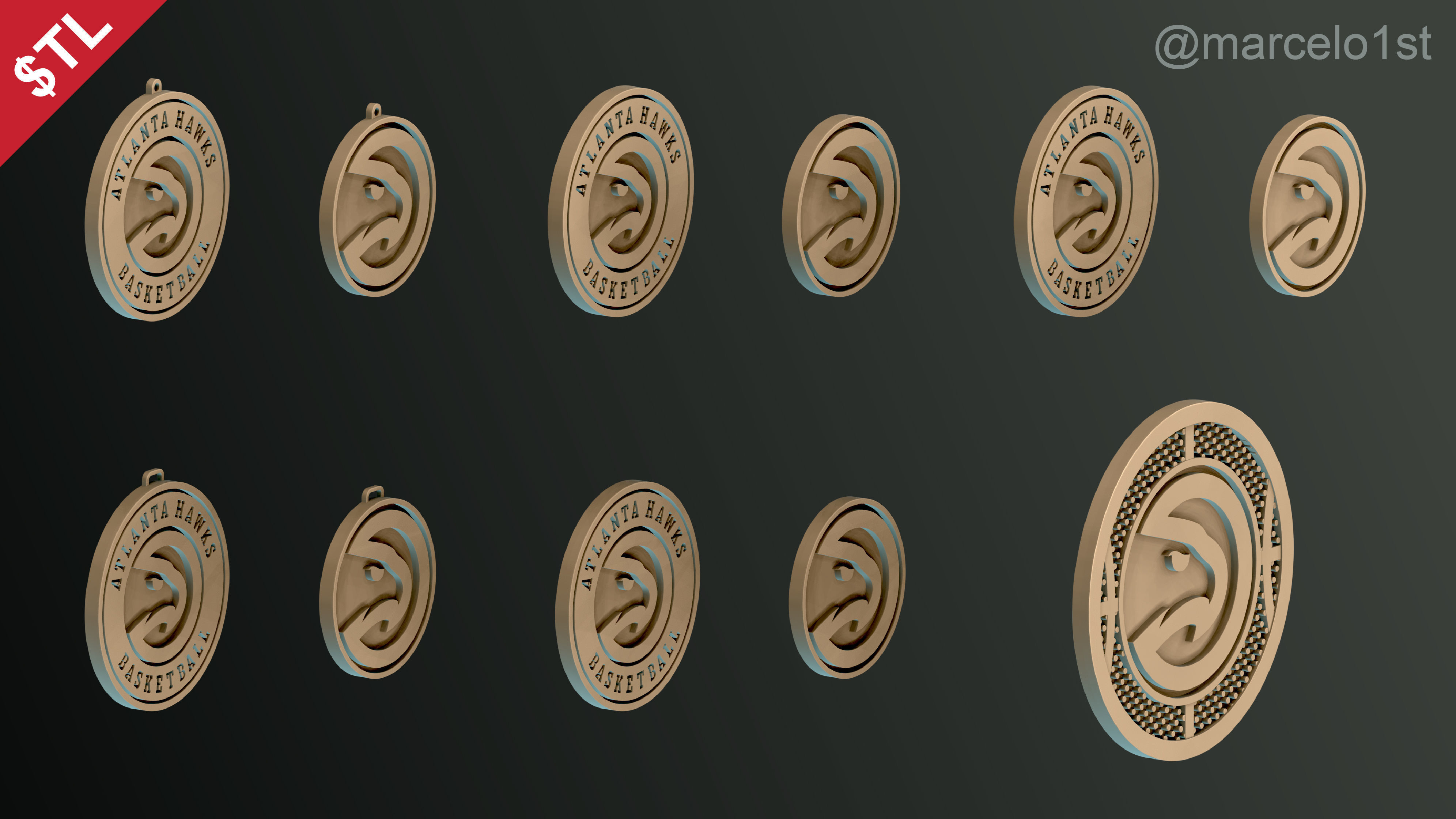 NBA SOUTHEAST - Atlanta Hawks Pack 3D print model_32
