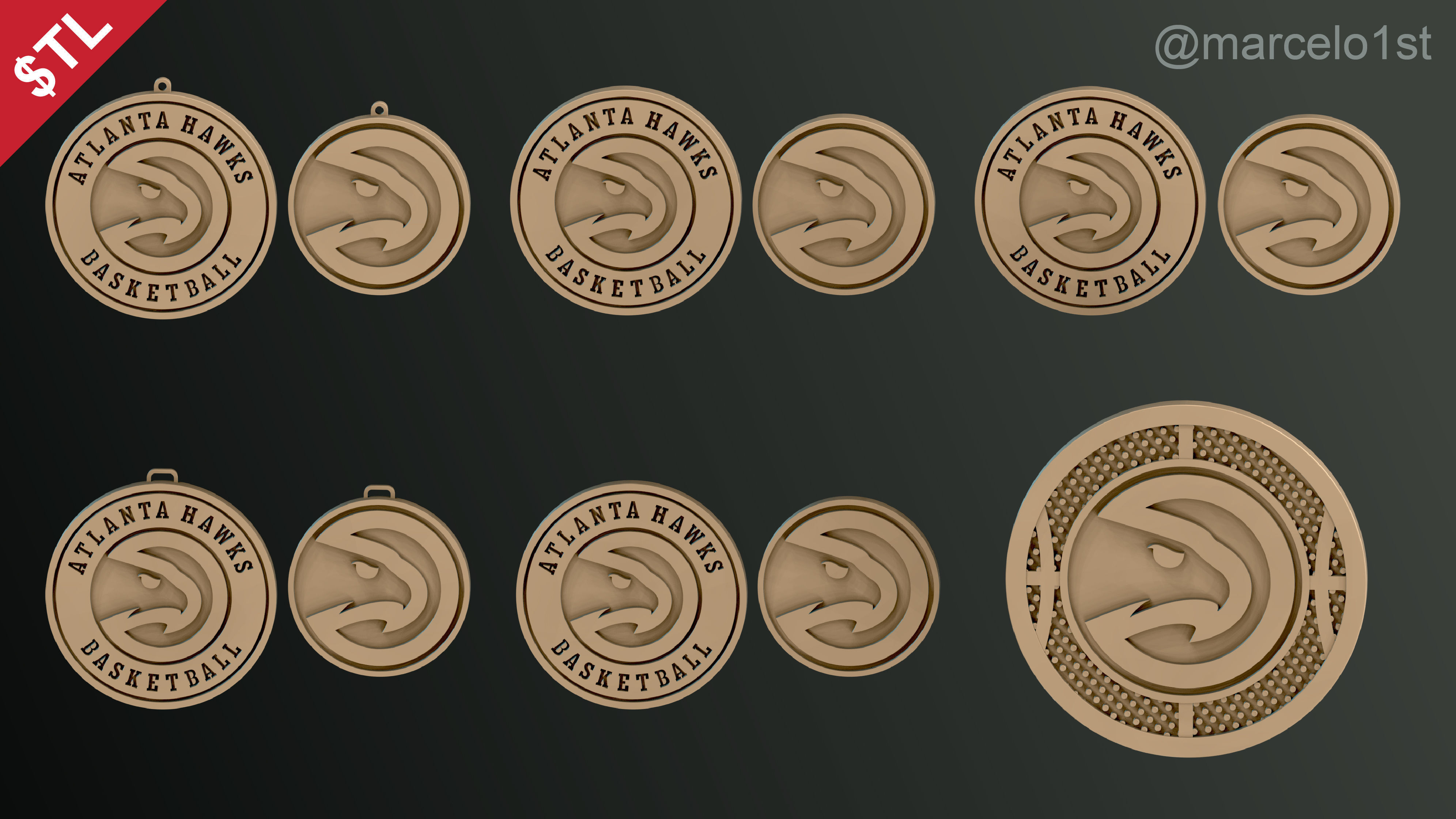 NBA SOUTHEAST - Atlanta Hawks Pack 3D print model_42