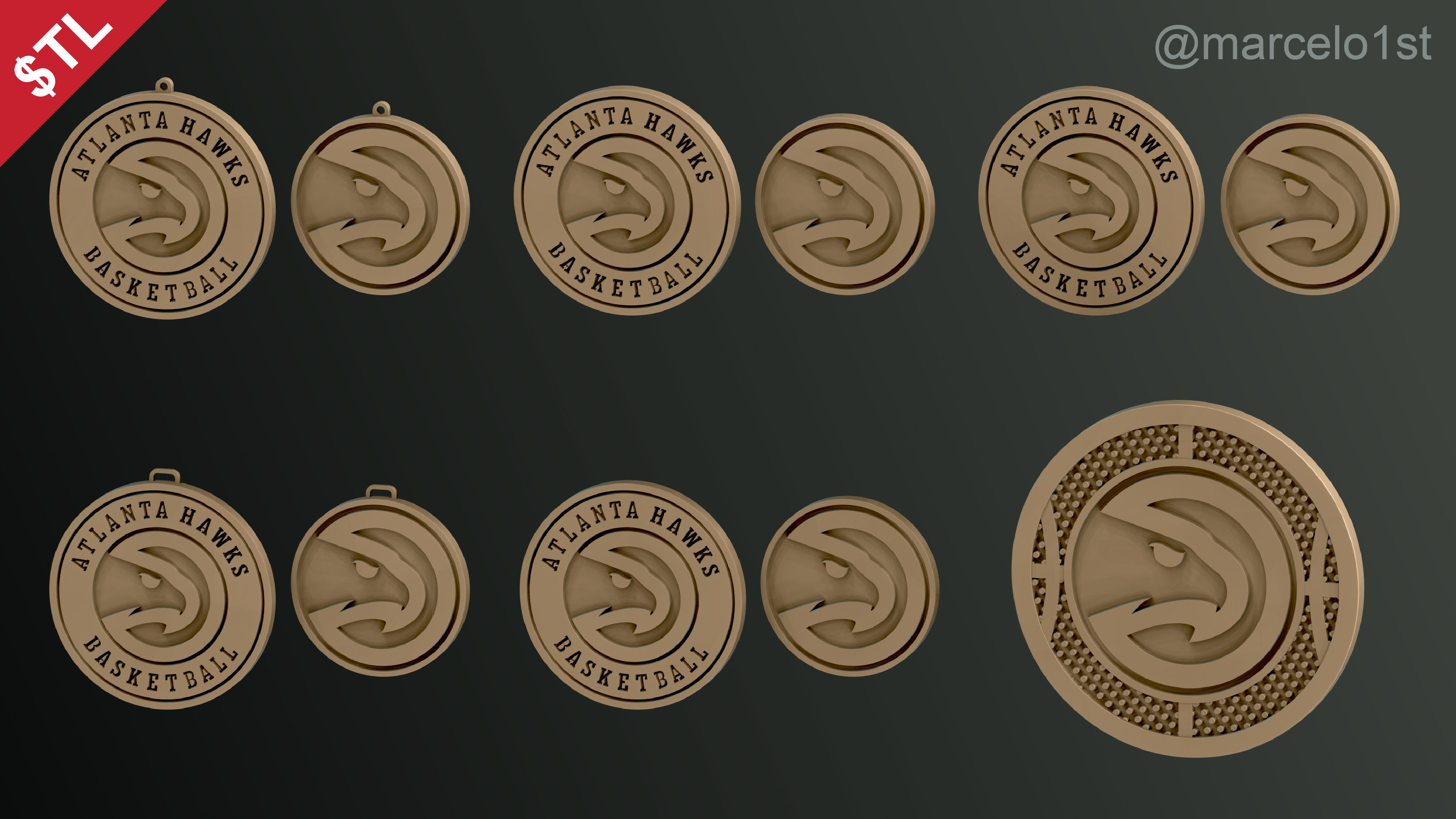 NBA SOUTHEAST - Atlanta Hawks Pack 3D print model_8