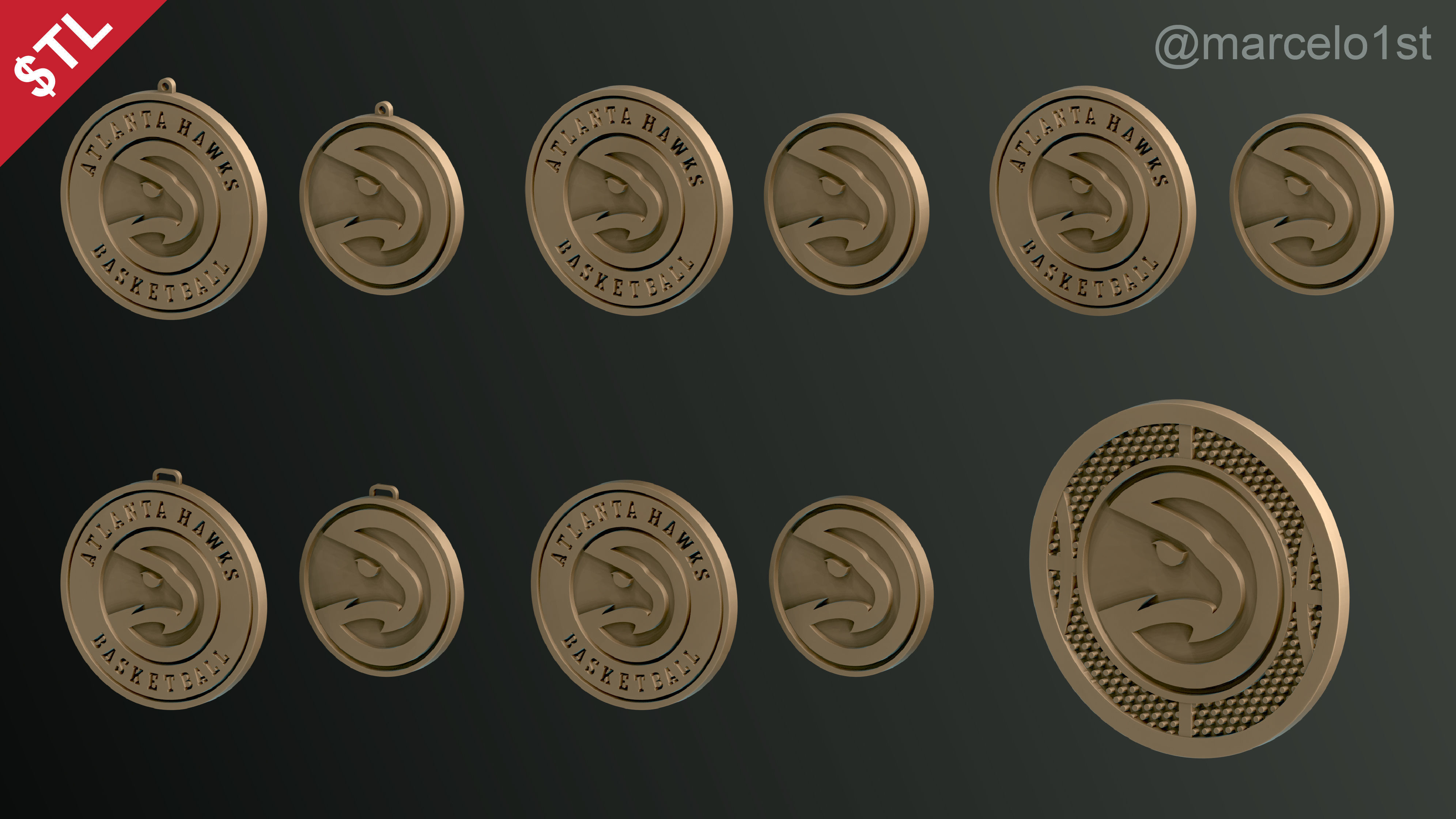 NBA SOUTHEAST - Atlanta Hawks Pack 3D print model_10