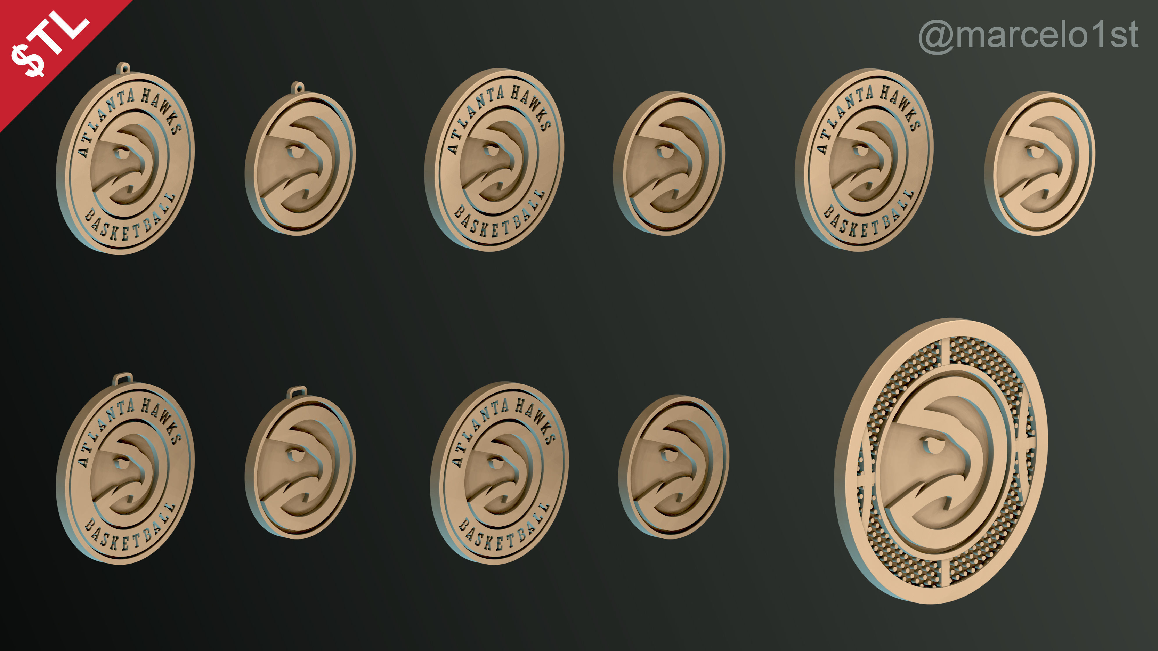 NBA SOUTHEAST - Atlanta Hawks Pack 3D print model_33