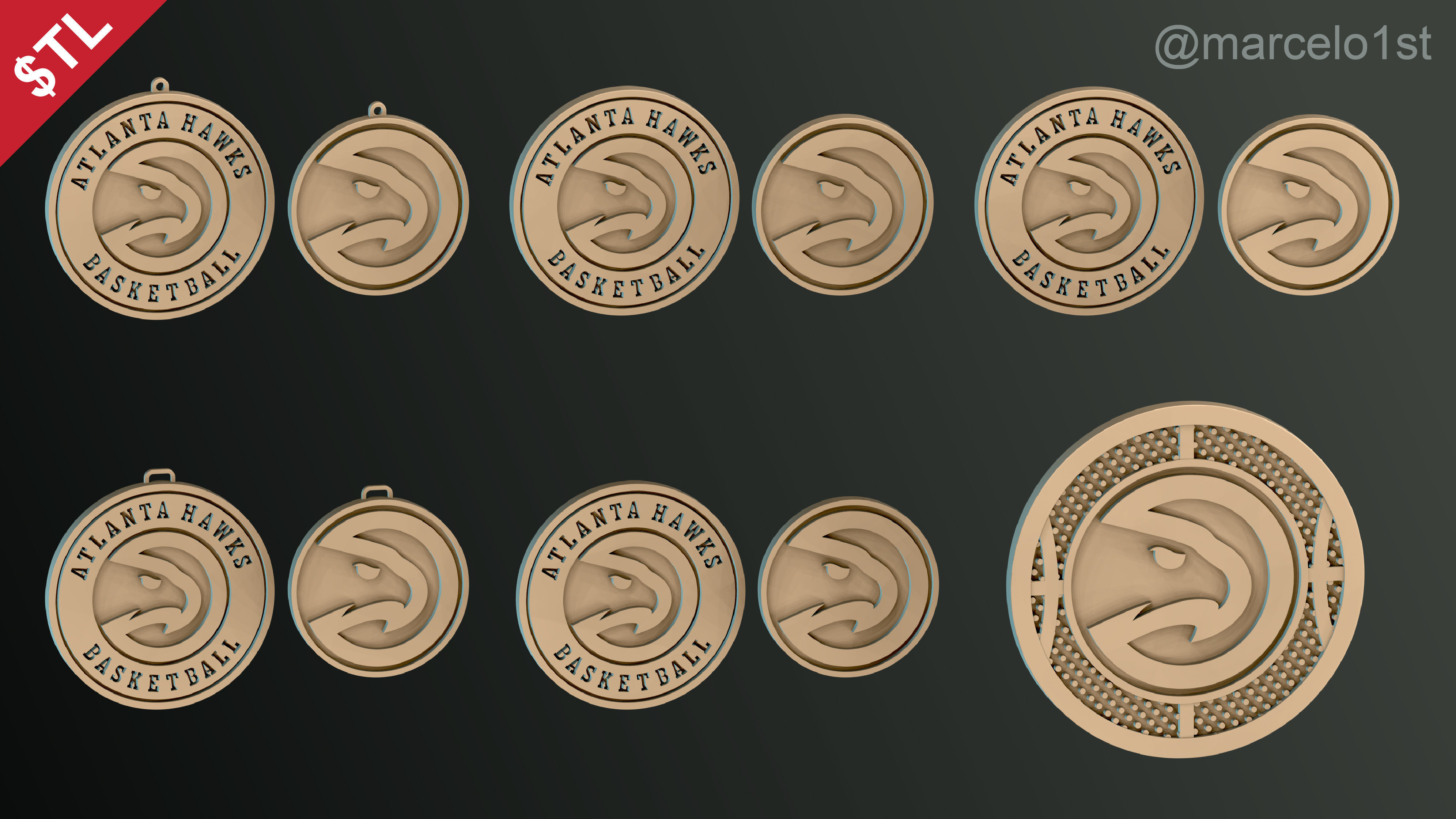NBA SOUTHEAST - Atlanta Hawks Pack 3D print model_37