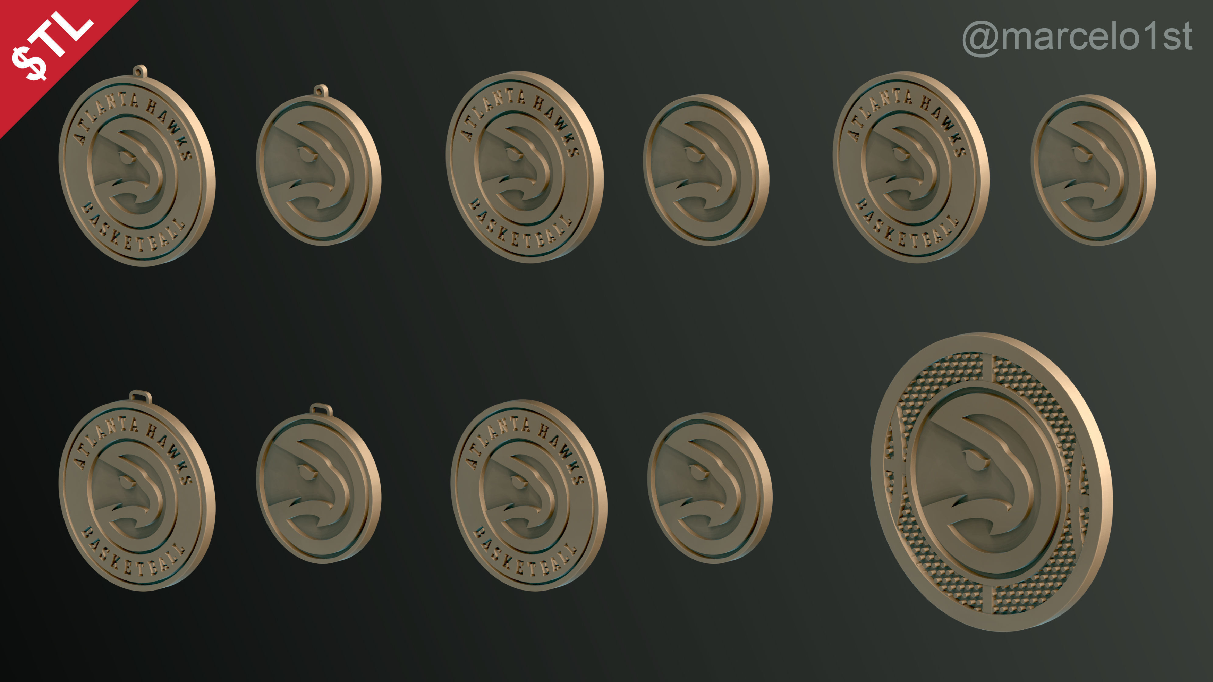 NBA SOUTHEAST - Atlanta Hawks Pack 3D print model_11