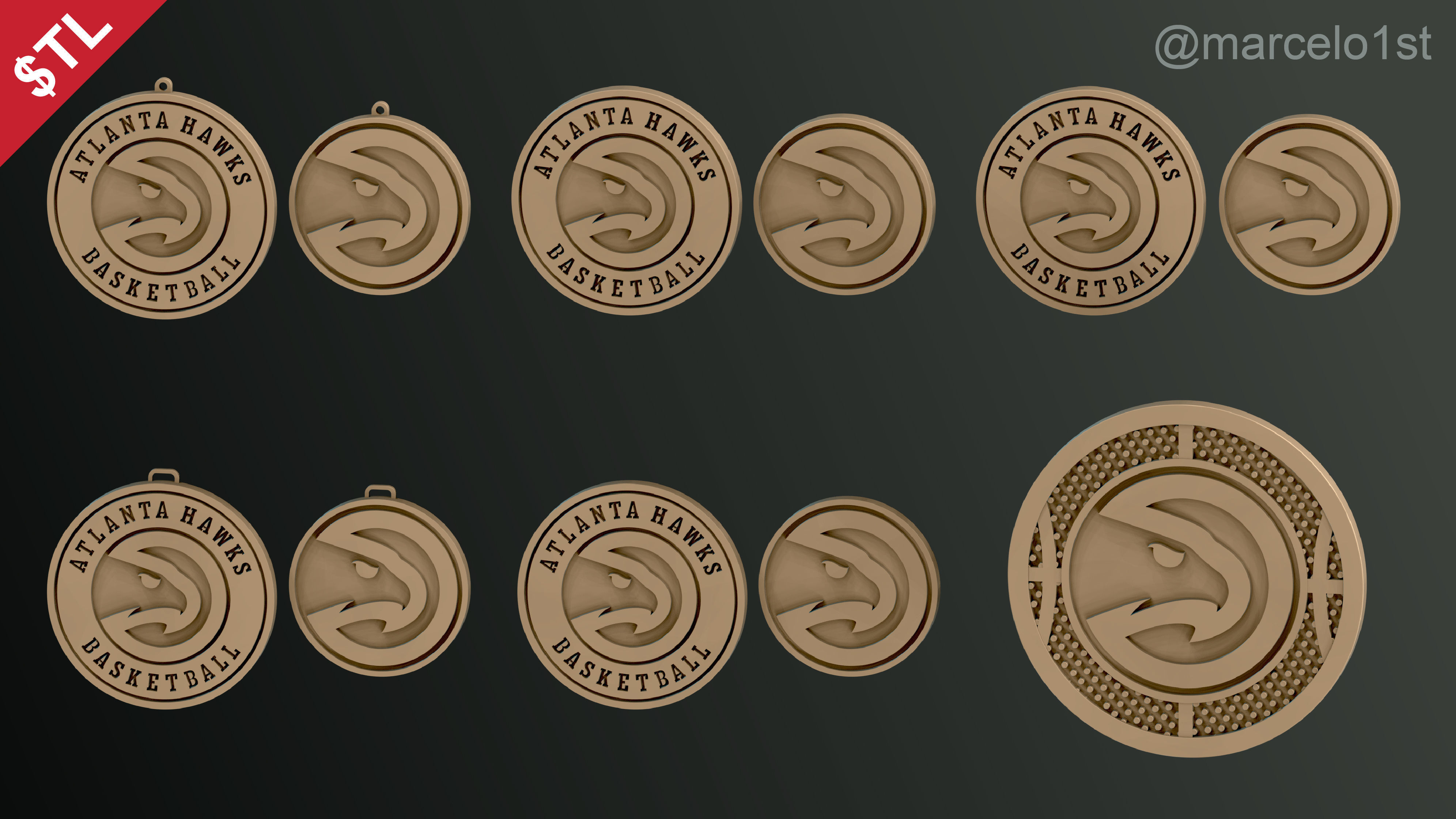 NBA SOUTHEAST - Atlanta Hawks Pack 3D print model_7