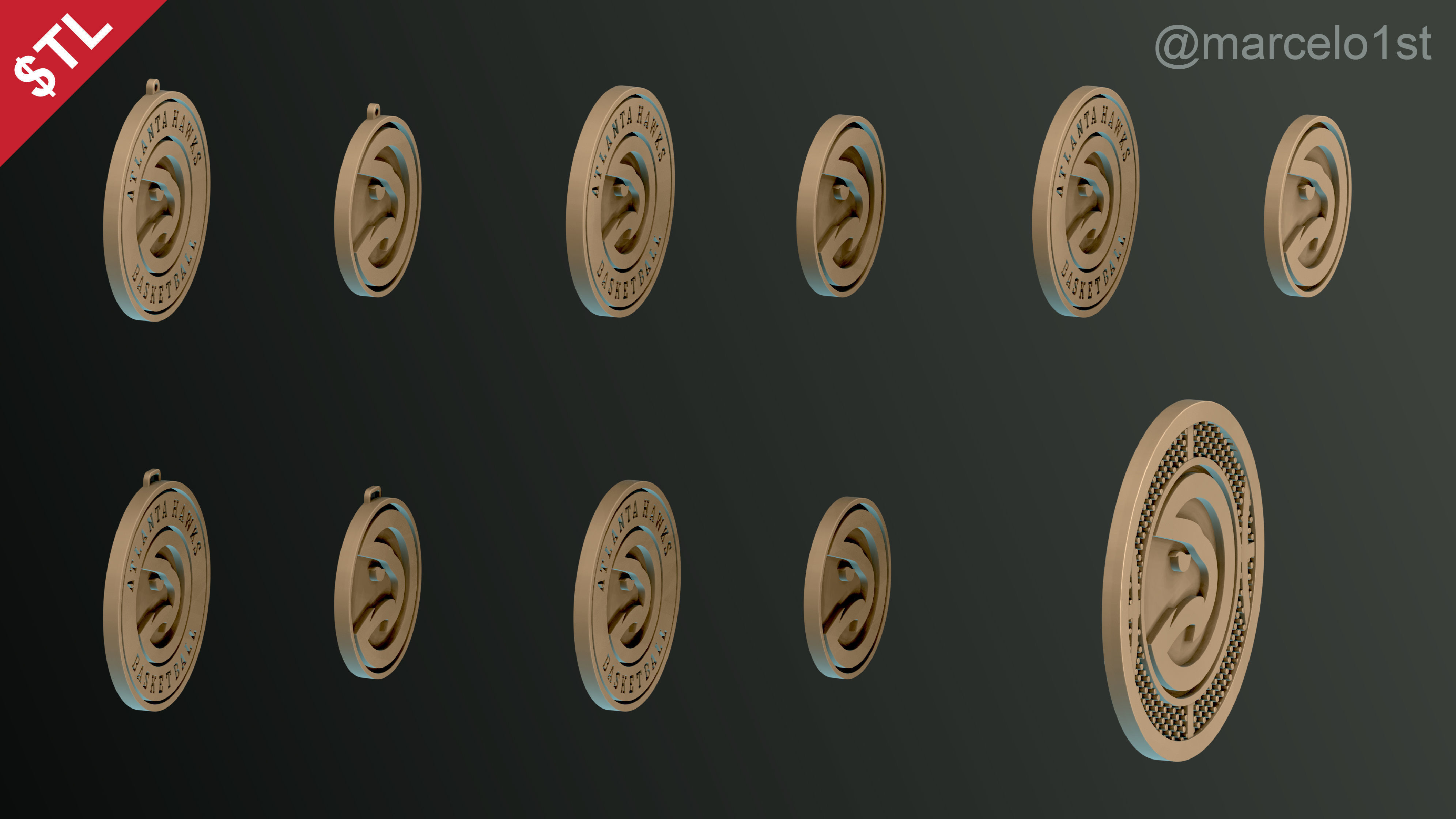 NBA SOUTHEAST - Atlanta Hawks Pack 3D print model_31