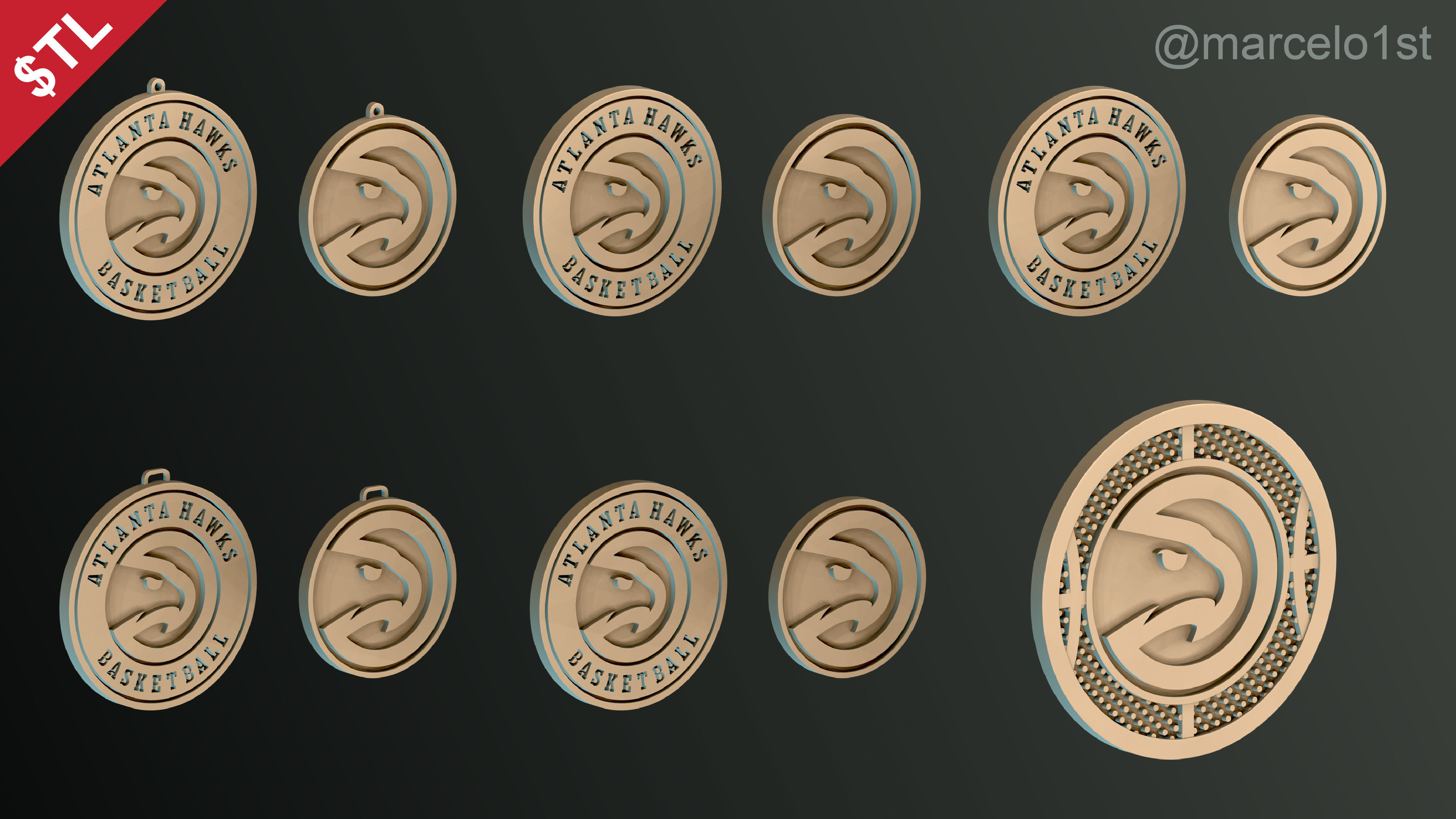 NBA SOUTHEAST - Atlanta Hawks Pack 3D print model_34
