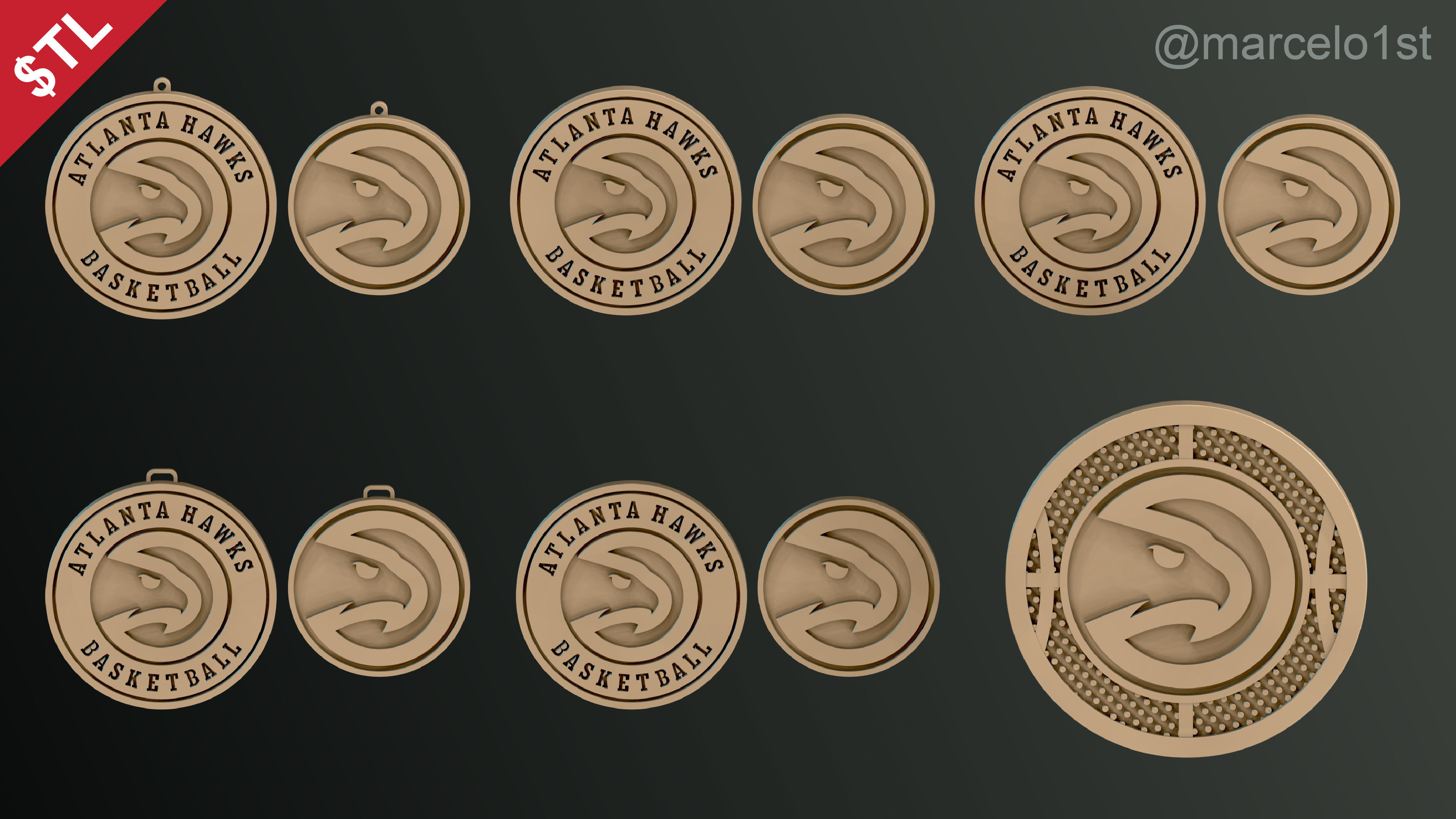 NBA SOUTHEAST - Atlanta Hawks Pack 3D print model_40
