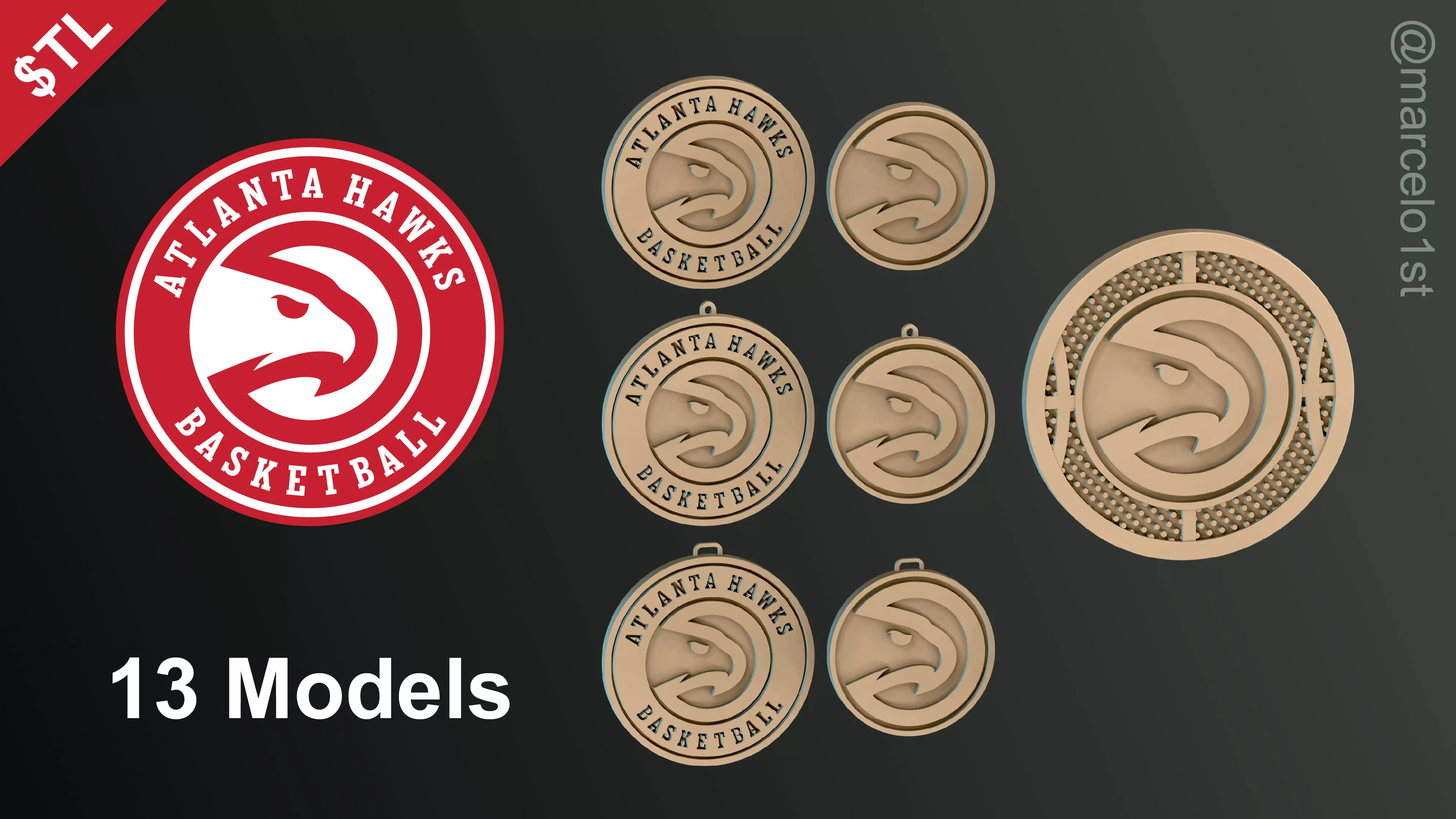 NBA SOUTHEAST - Atlanta Hawks Pack 3D print model_0