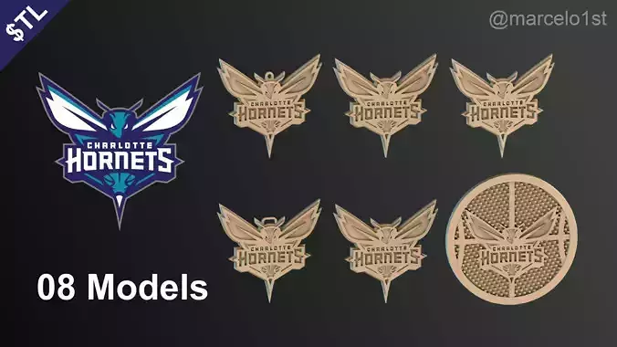 NBA SOUTHEAST - Charlotte Hornets Pack 3D print model