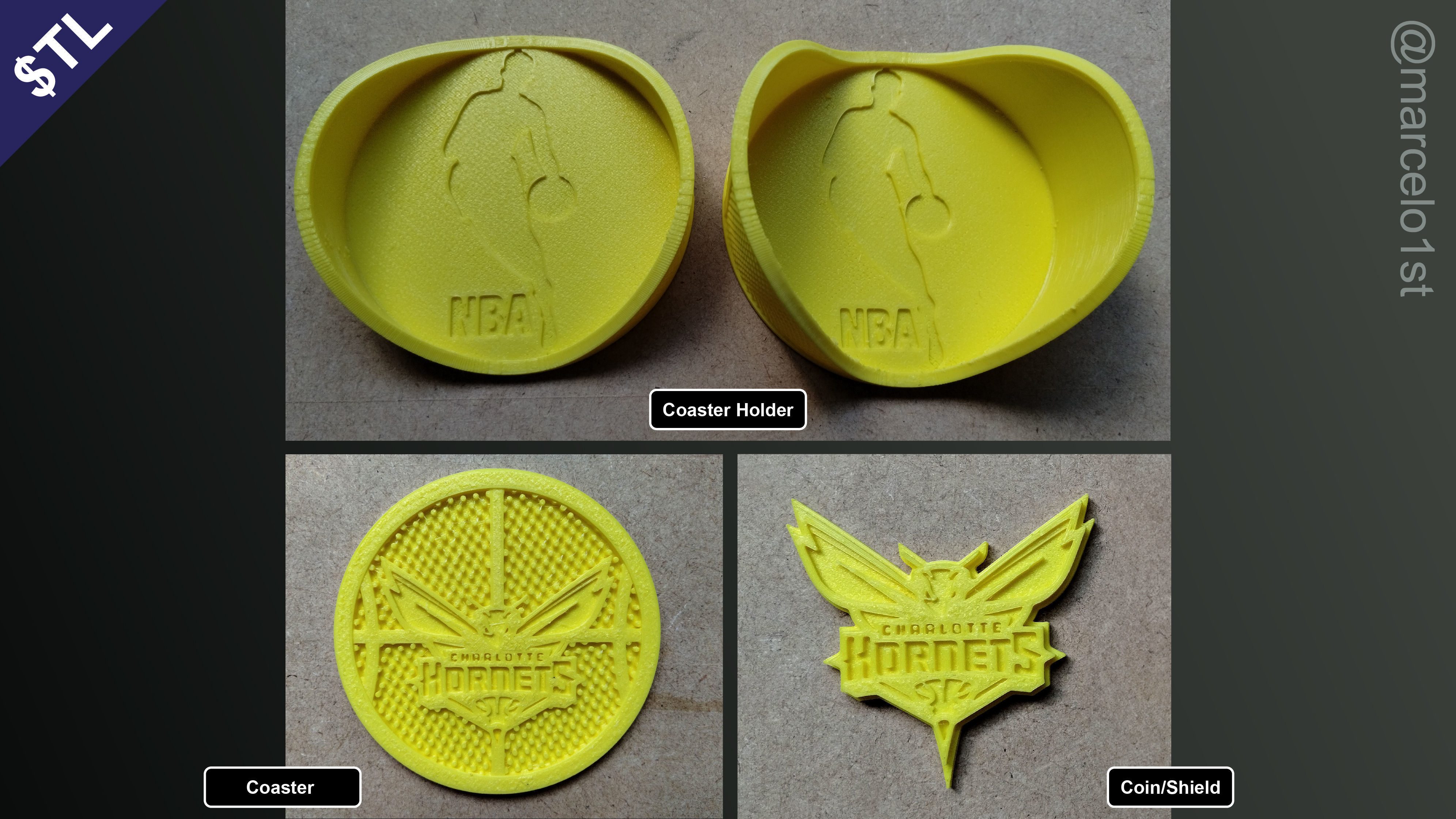 NBA SOUTHEAST - Charlotte Hornets Pack 3D print model_2