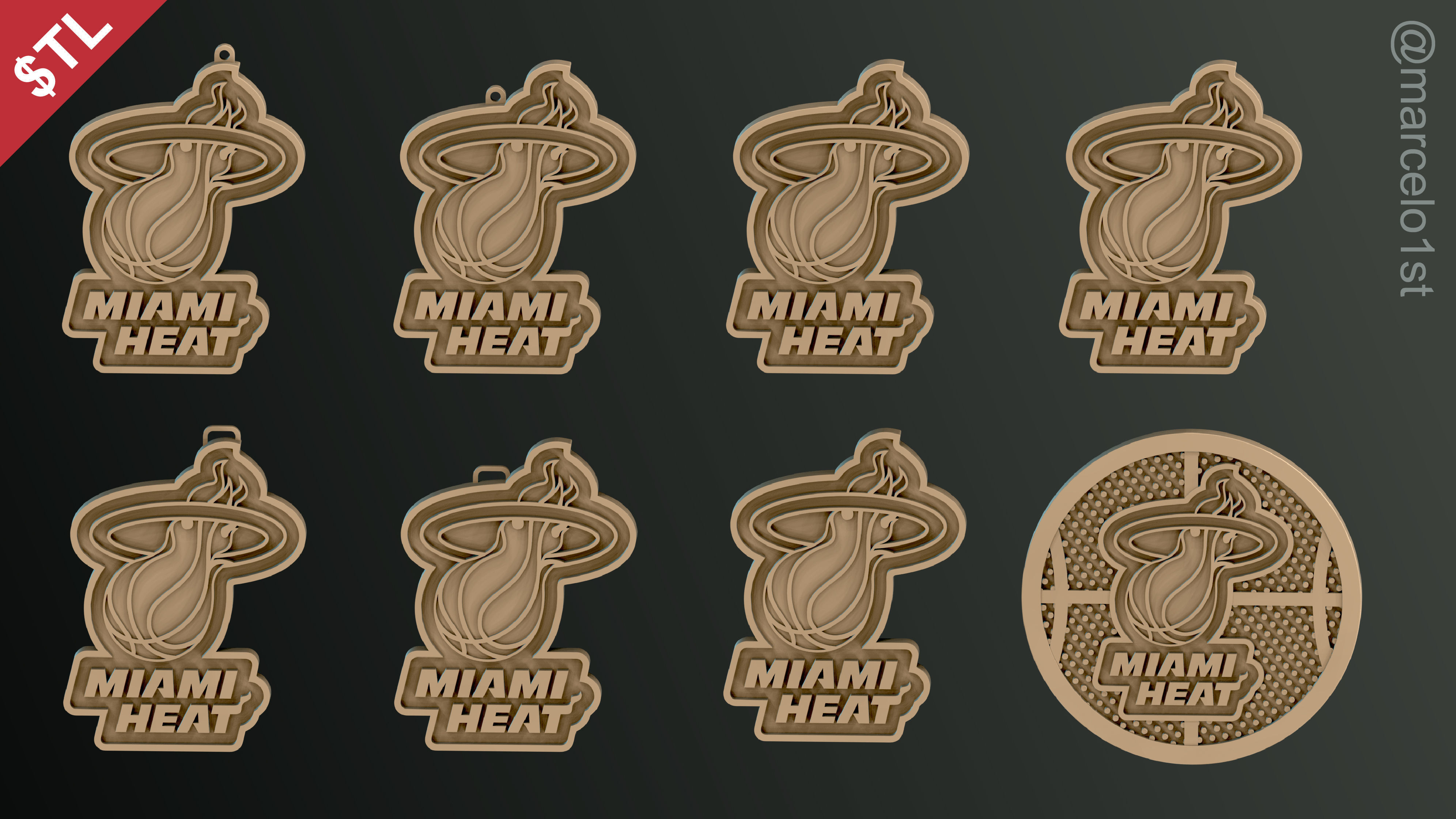 NBA SOUTHEAST - Miami Heat Pack 3D print model_5
