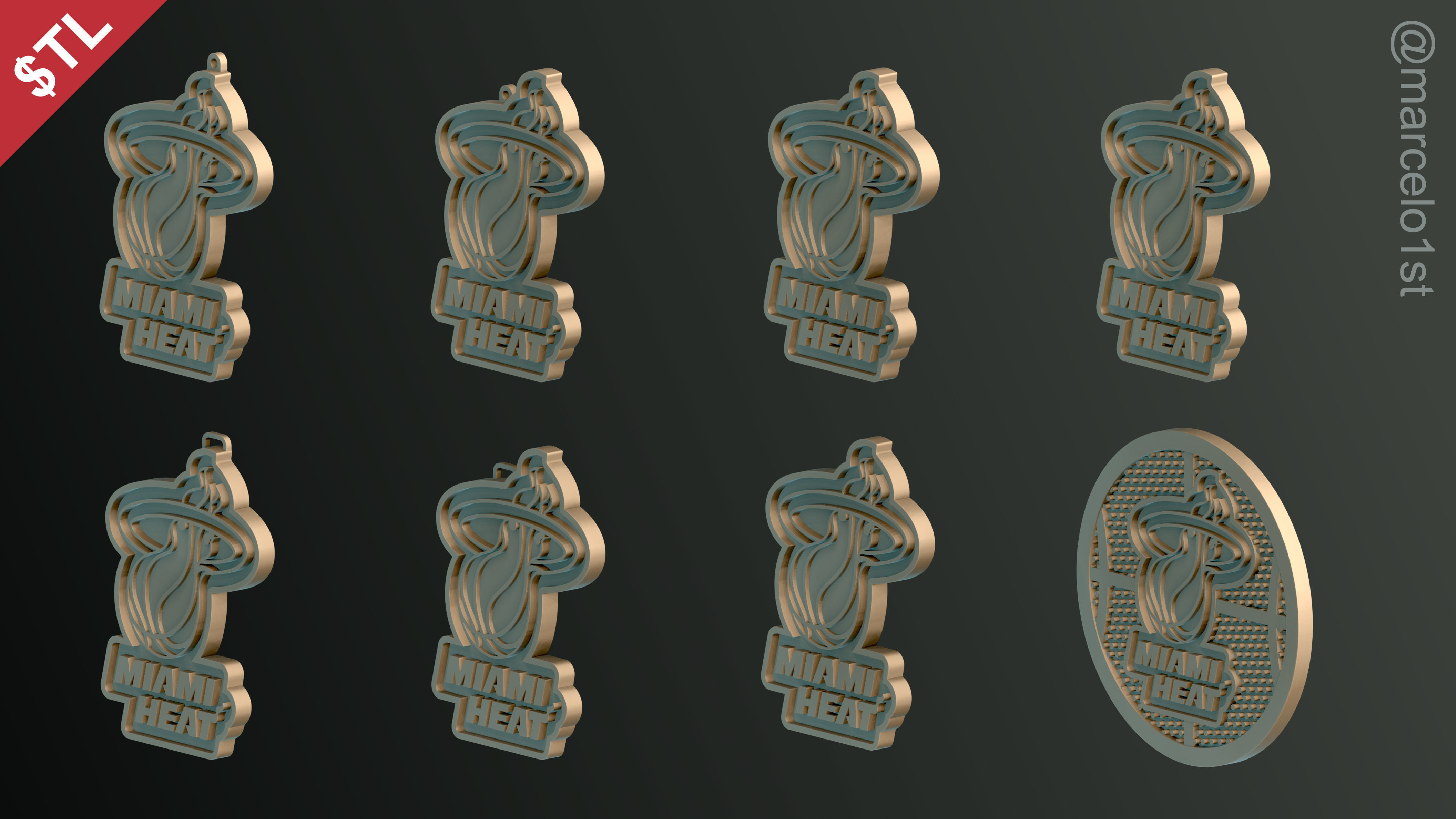 NBA SOUTHEAST - Miami Heat Pack 3D print model_12