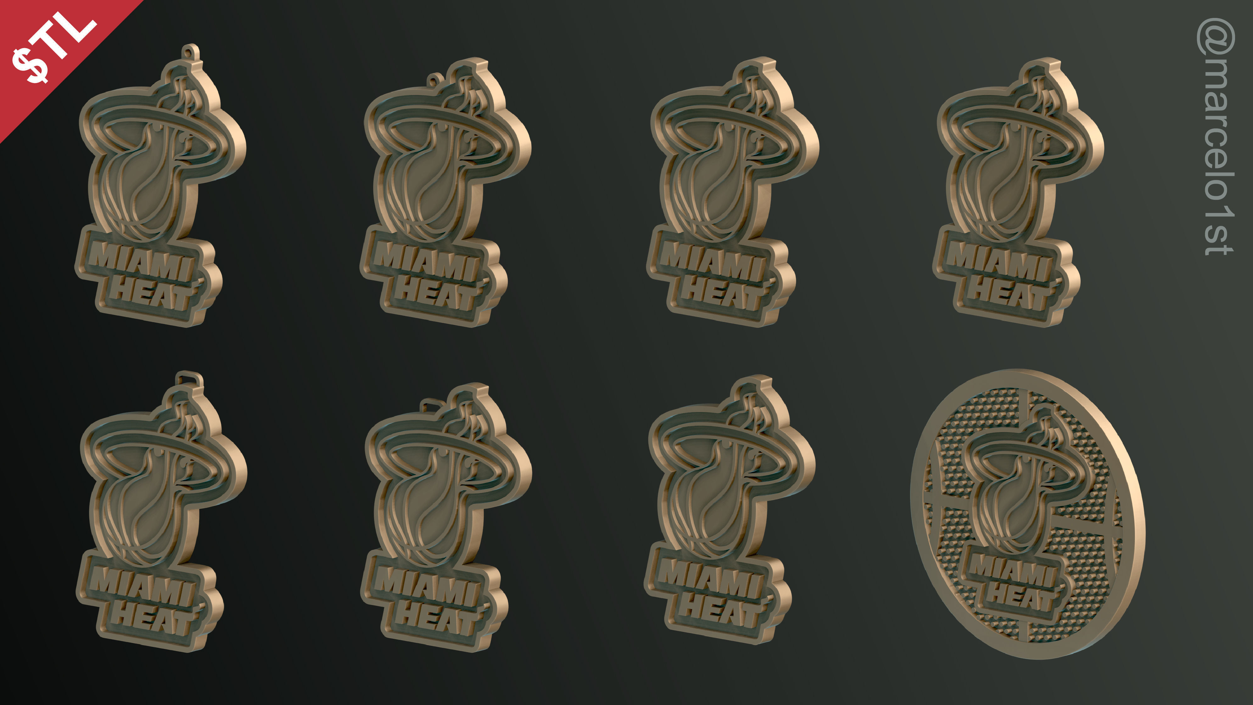 NBA SOUTHEAST - Miami Heat Pack 3D print model_11