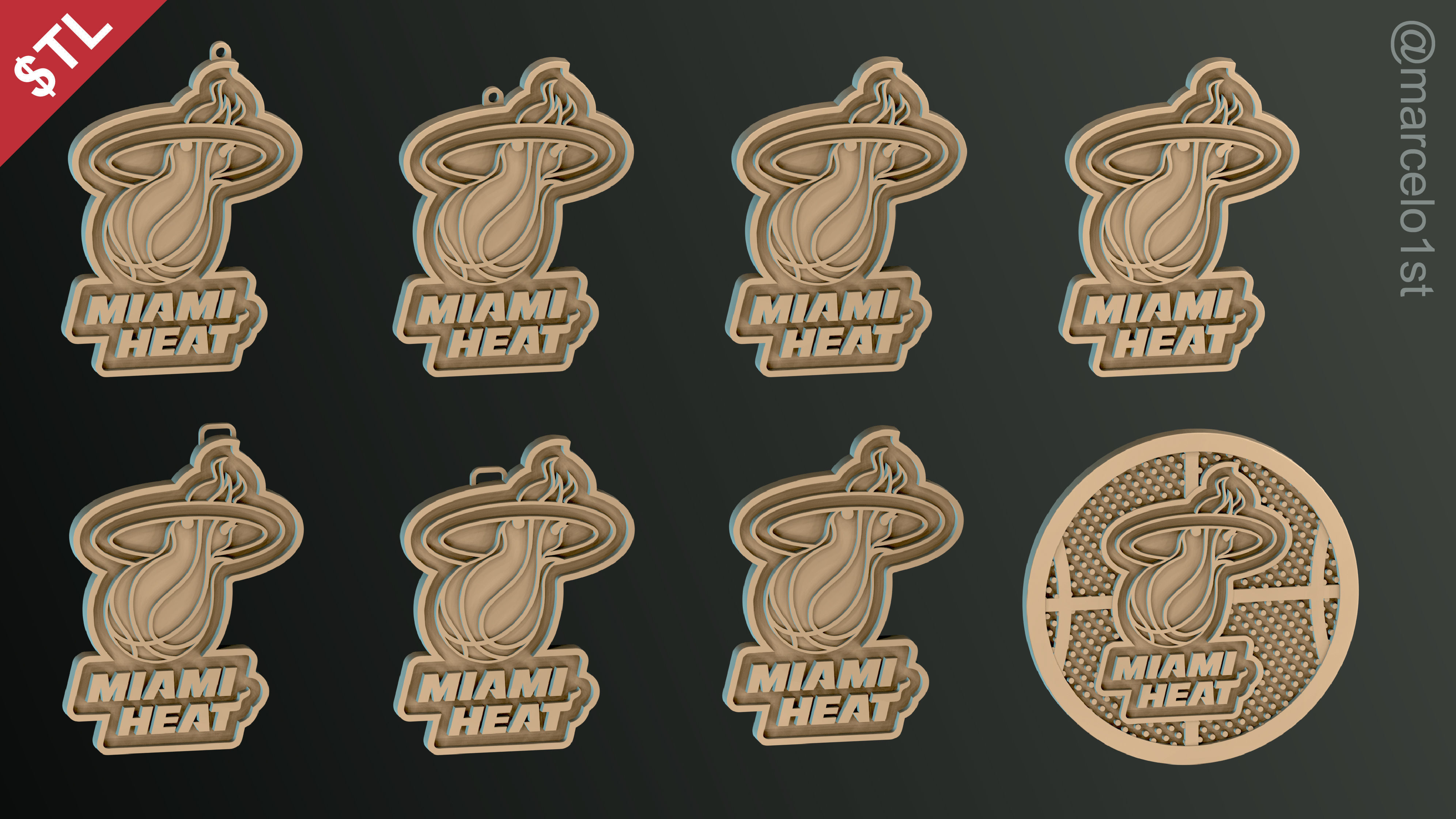 NBA SOUTHEAST - Miami Heat Pack 3D print model_37