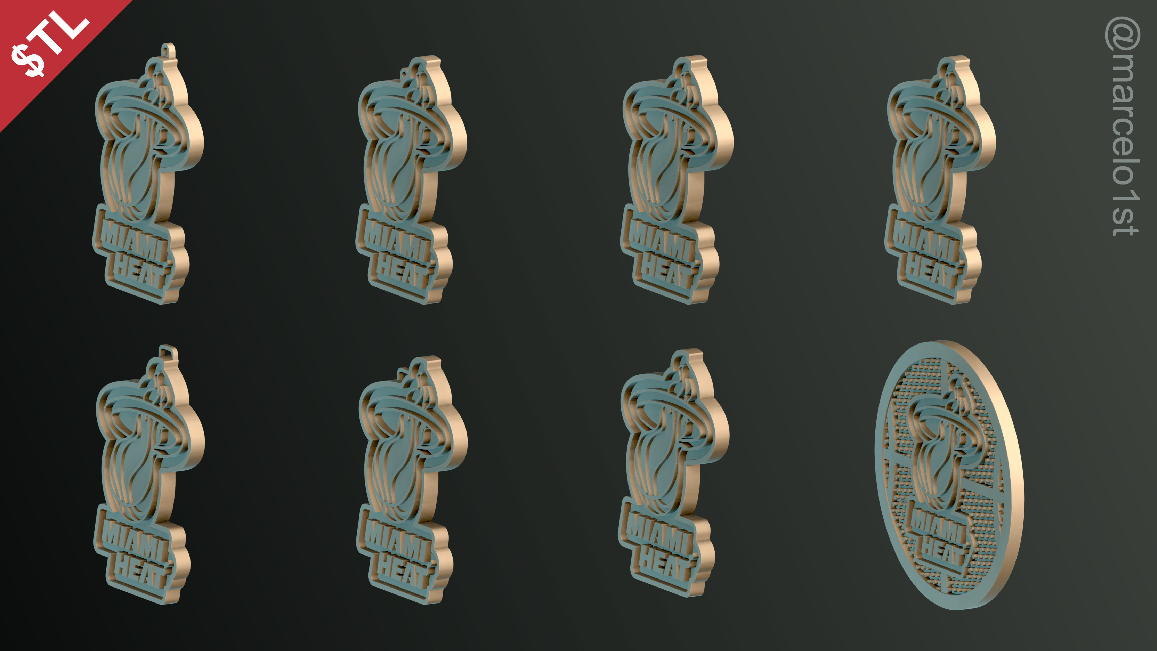 NBA SOUTHEAST - Miami Heat Pack 3D print model_13