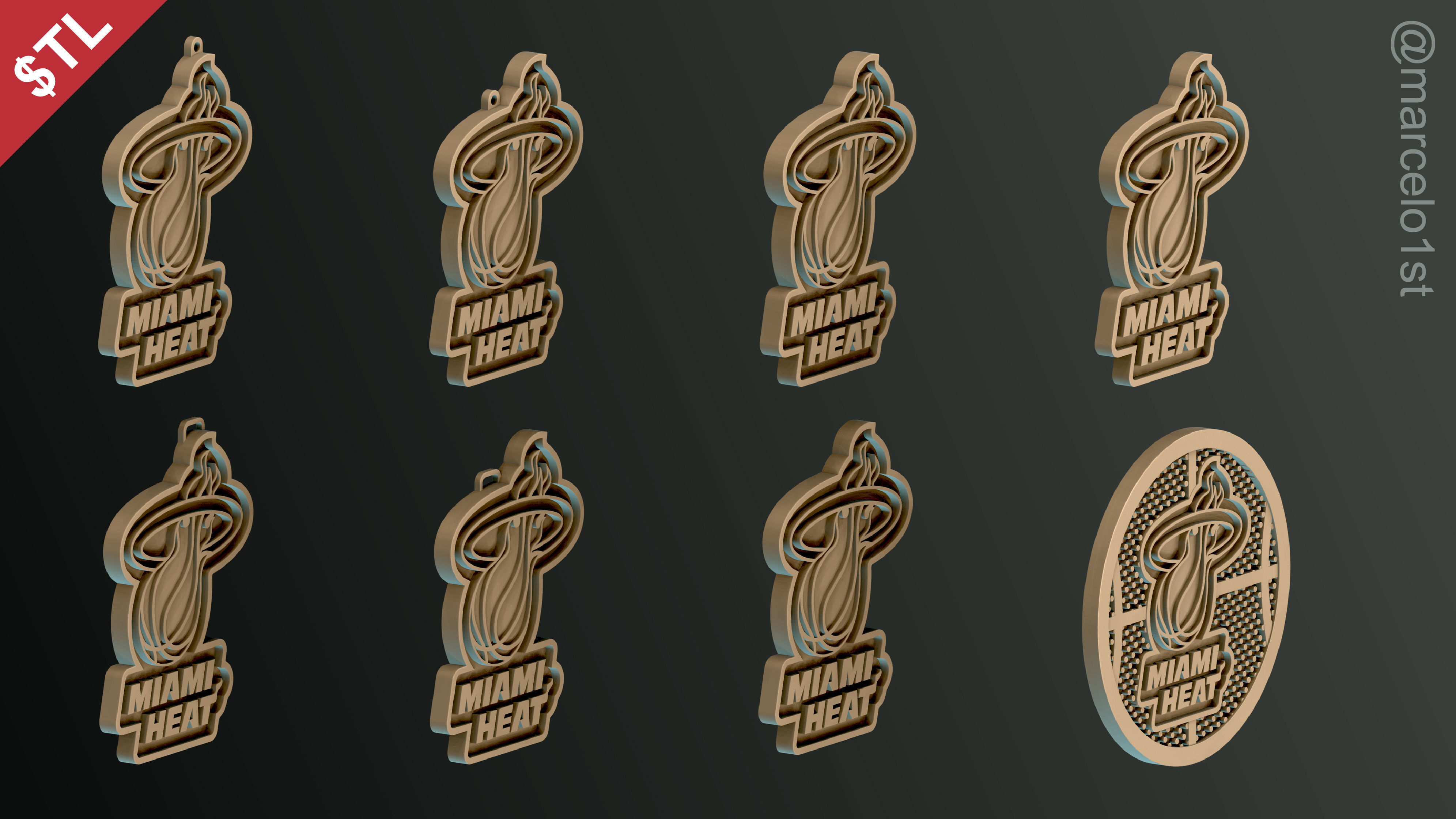 NBA SOUTHEAST - Miami Heat Pack 3D print model_32