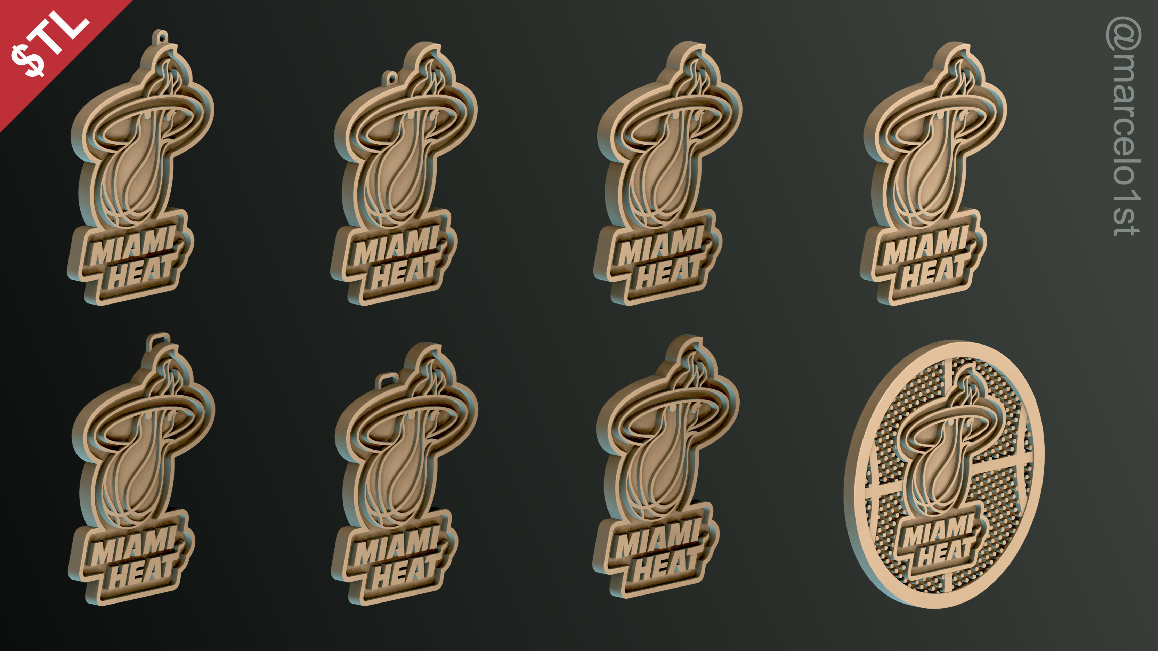 NBA SOUTHEAST - Miami Heat Pack 3D print model_33