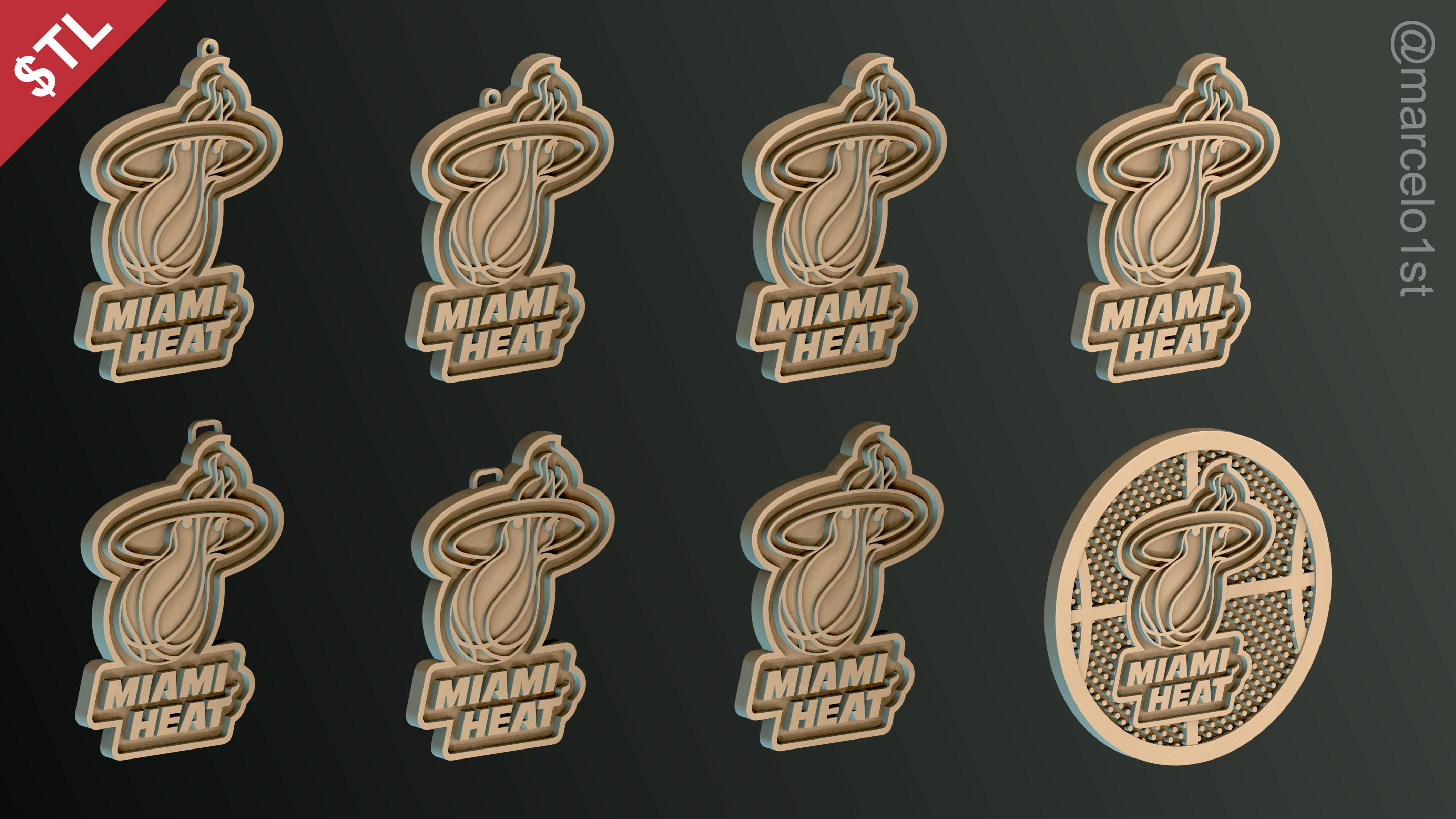 NBA SOUTHEAST - Miami Heat Pack 3D print model_34