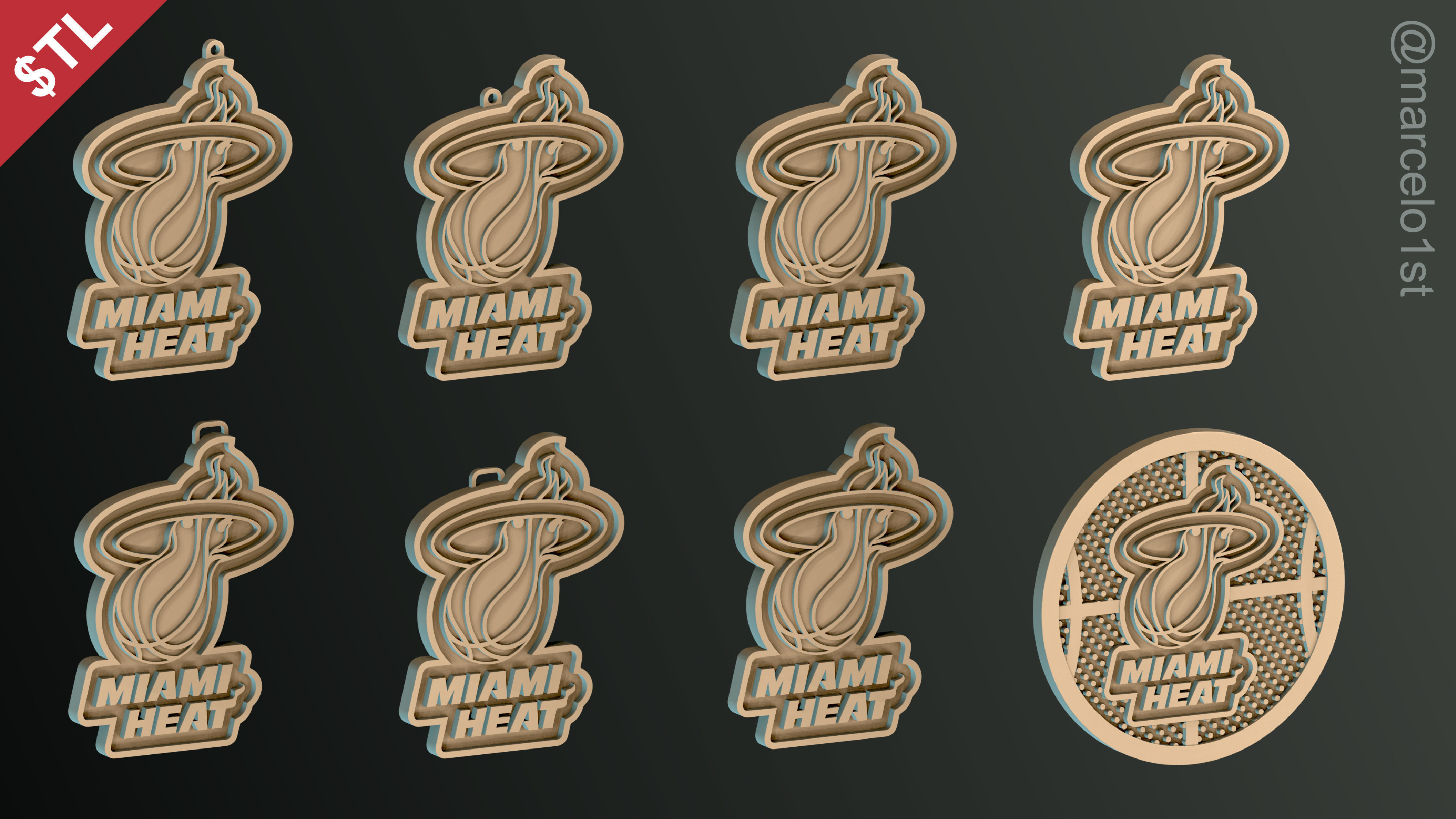 NBA SOUTHEAST - Miami Heat Pack 3D print model_35