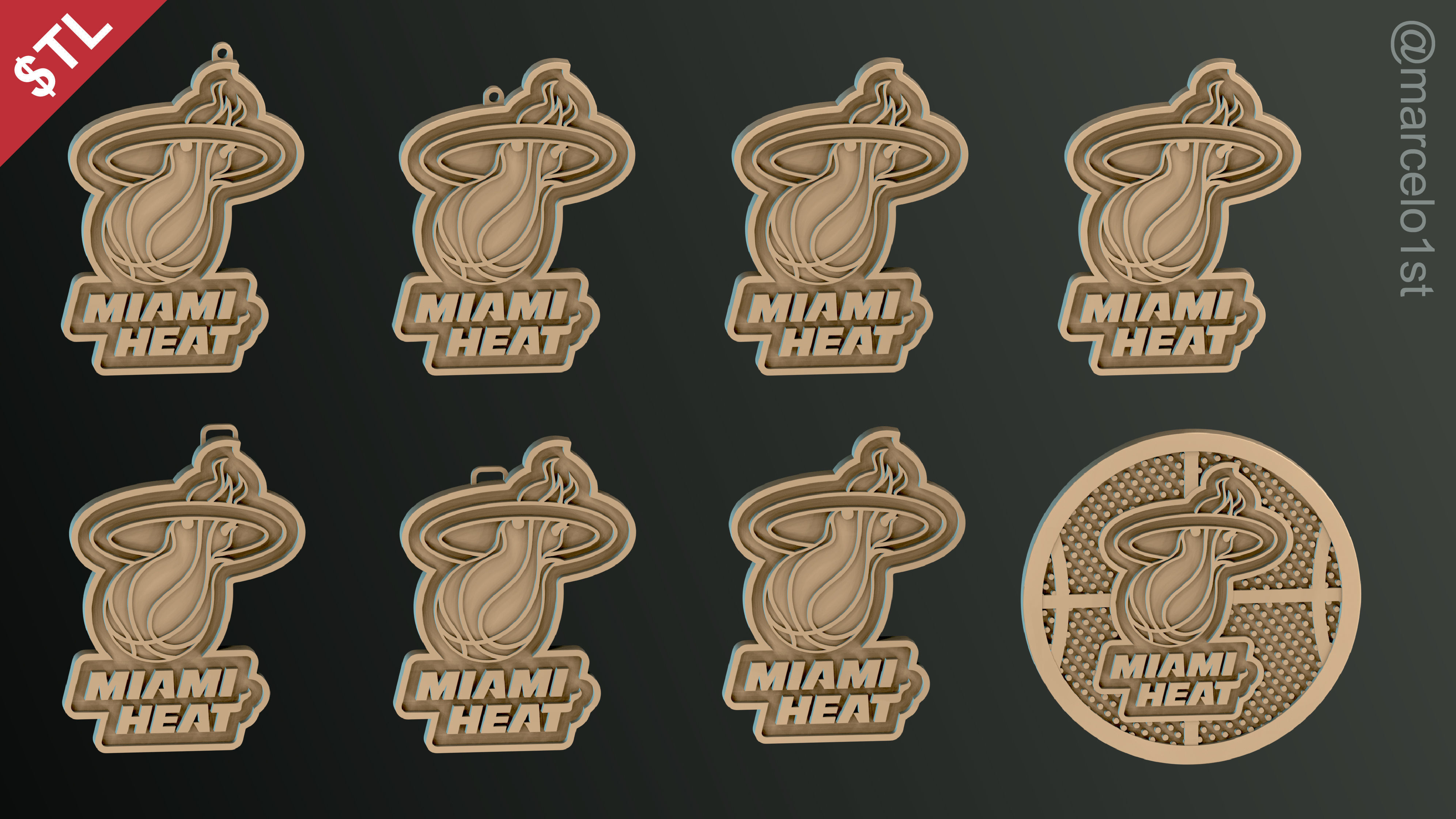 NBA SOUTHEAST - Miami Heat Pack 3D print model_38
