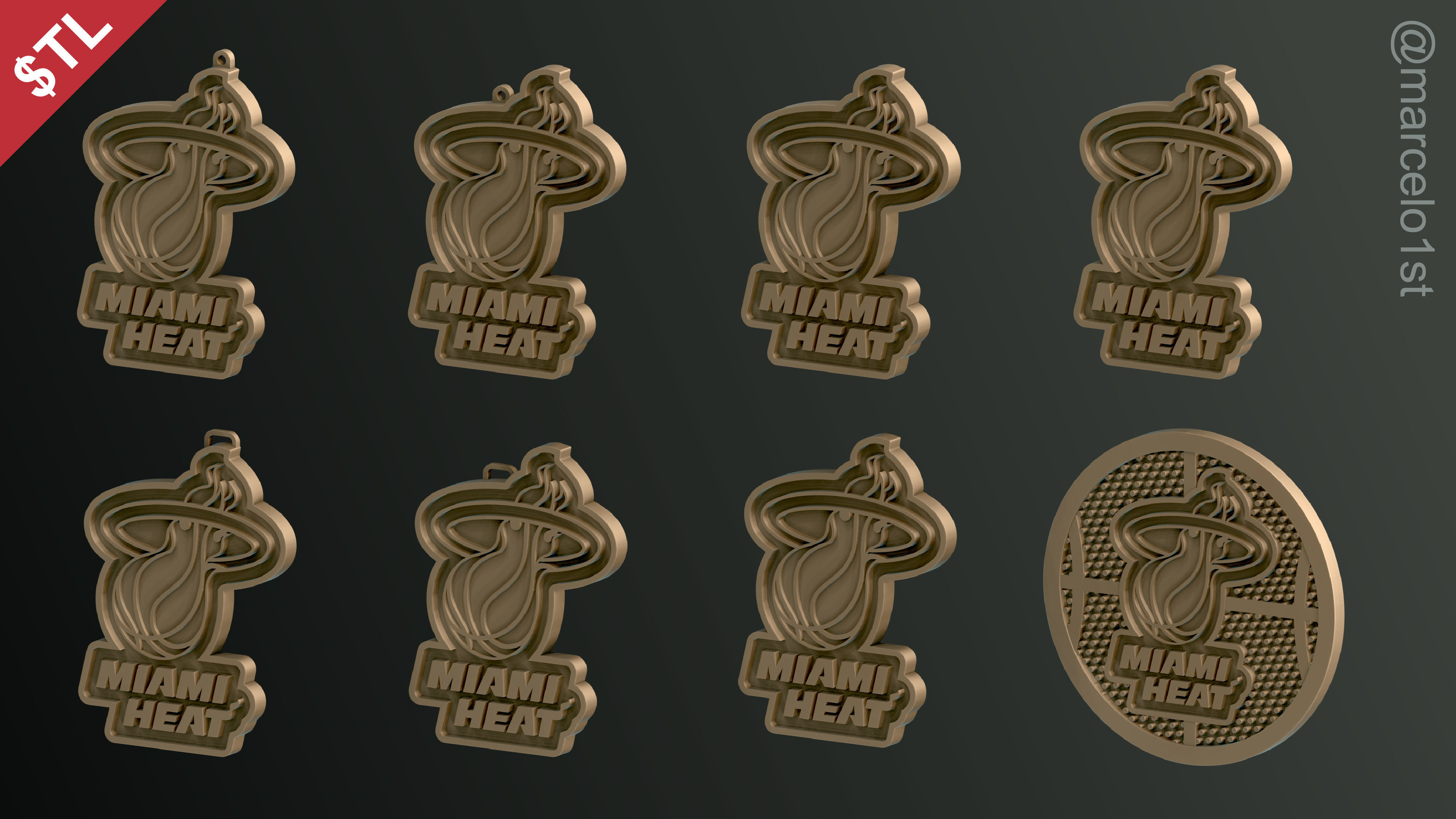 NBA SOUTHEAST - Miami Heat Pack 3D print model_10