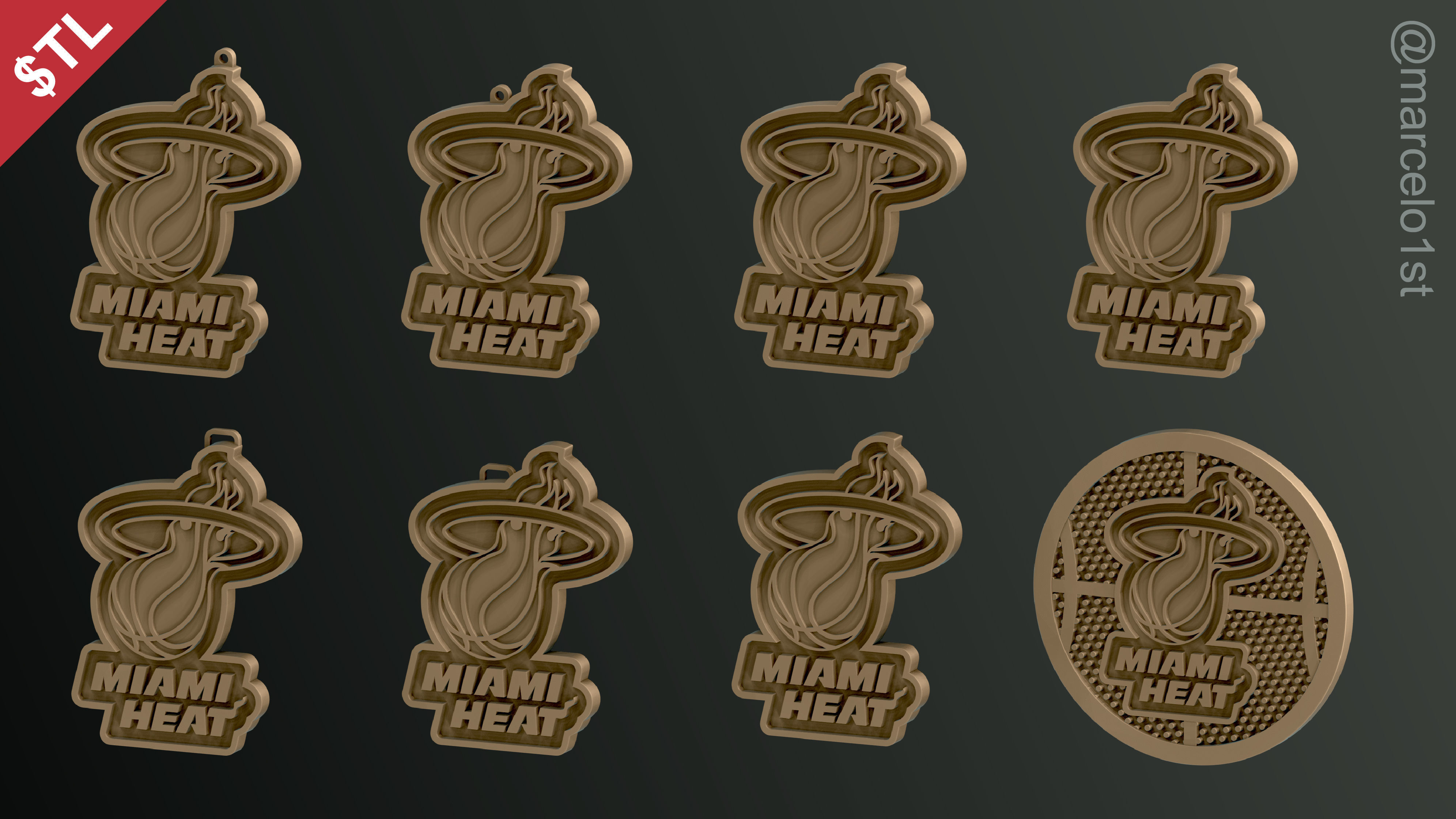 NBA SOUTHEAST - Miami Heat Pack 3D print model_9