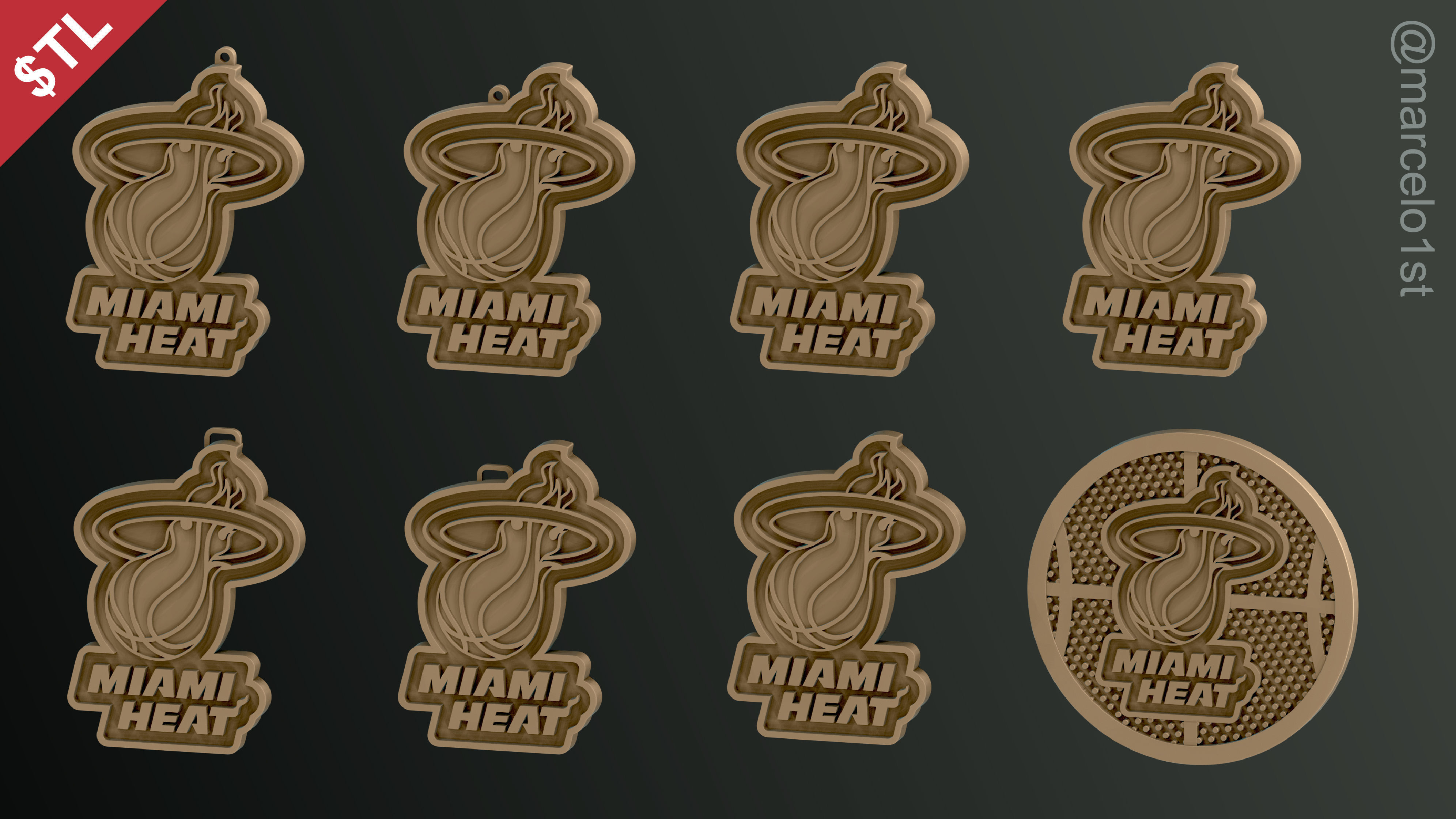 NBA SOUTHEAST - Miami Heat Pack 3D print model_8