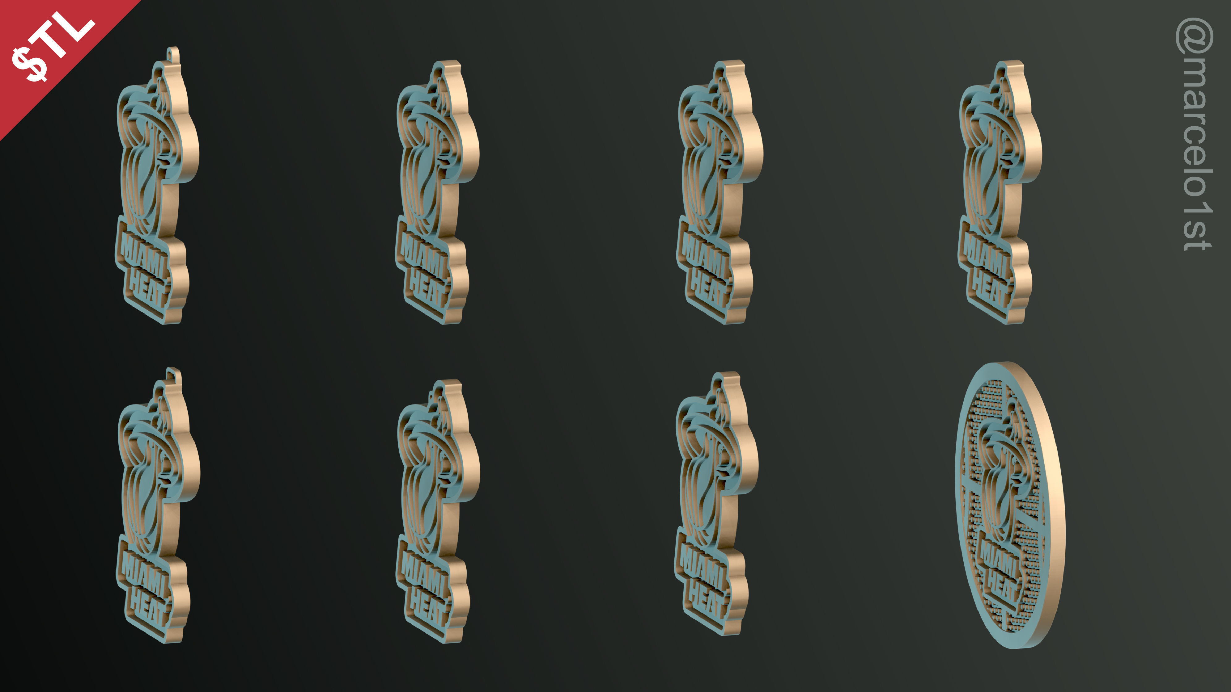 NBA SOUTHEAST - Miami Heat Pack 3D print model_14