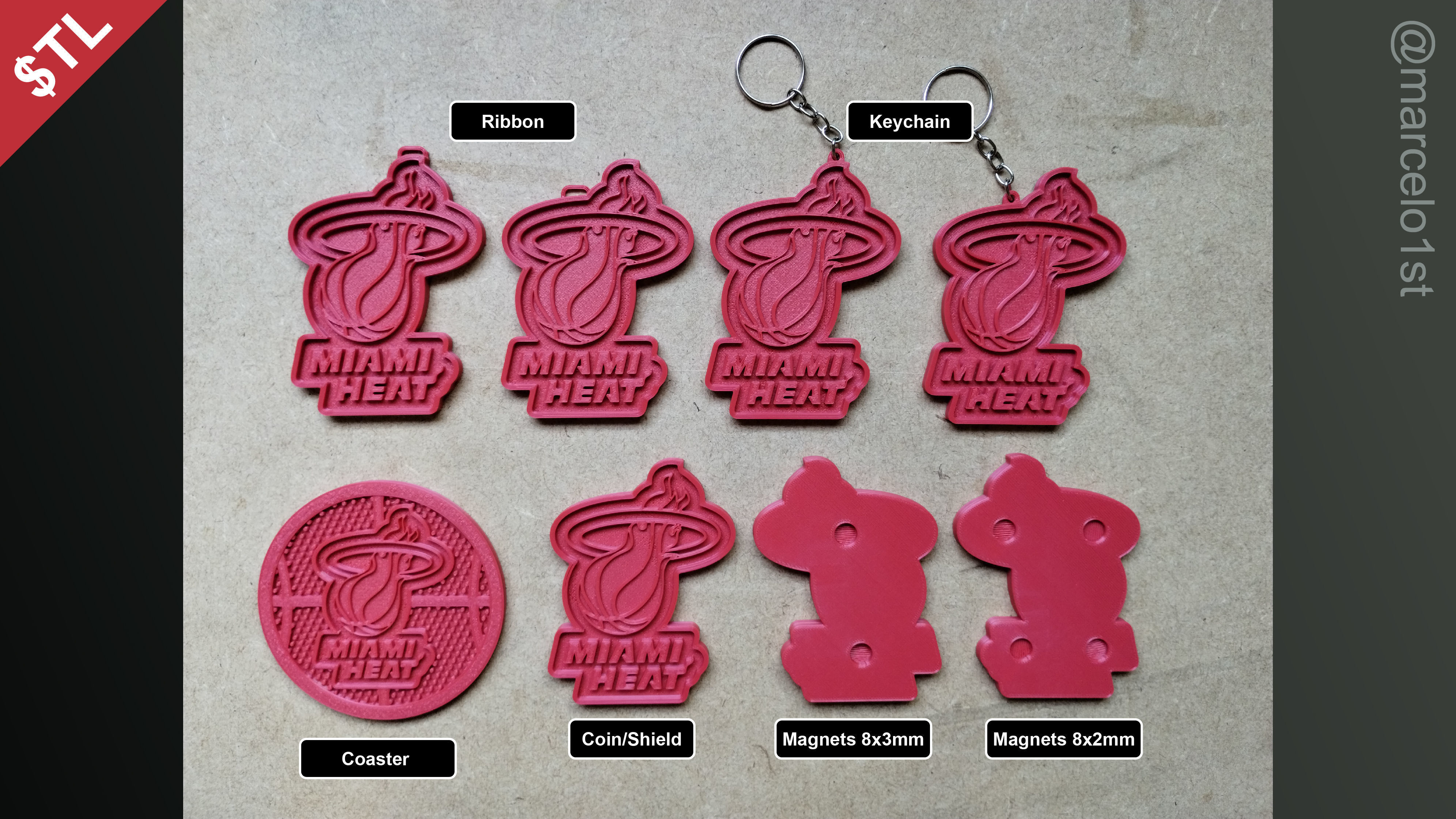 NBA SOUTHEAST - Miami Heat Pack 3D print model_1