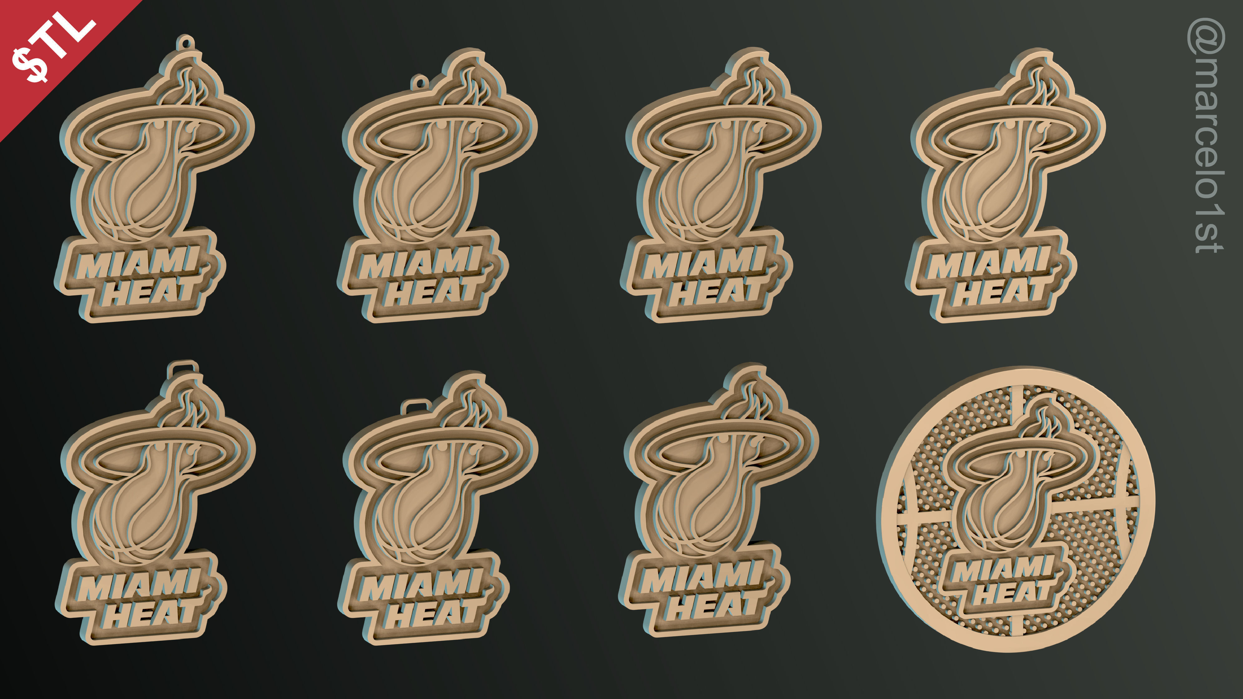 NBA SOUTHEAST - Miami Heat Pack 3D print model_36