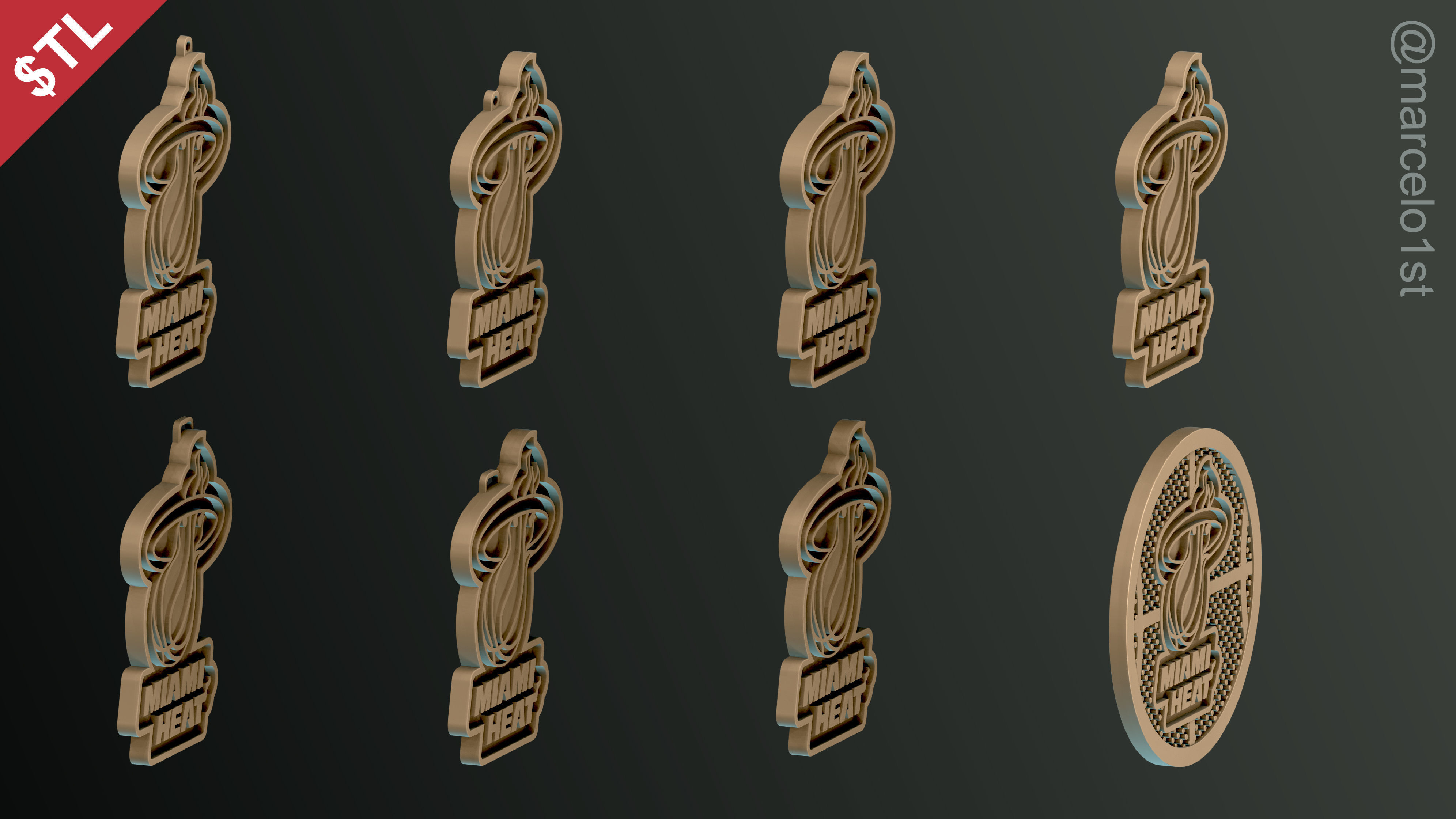 NBA SOUTHEAST - Miami Heat Pack 3D print model_31
