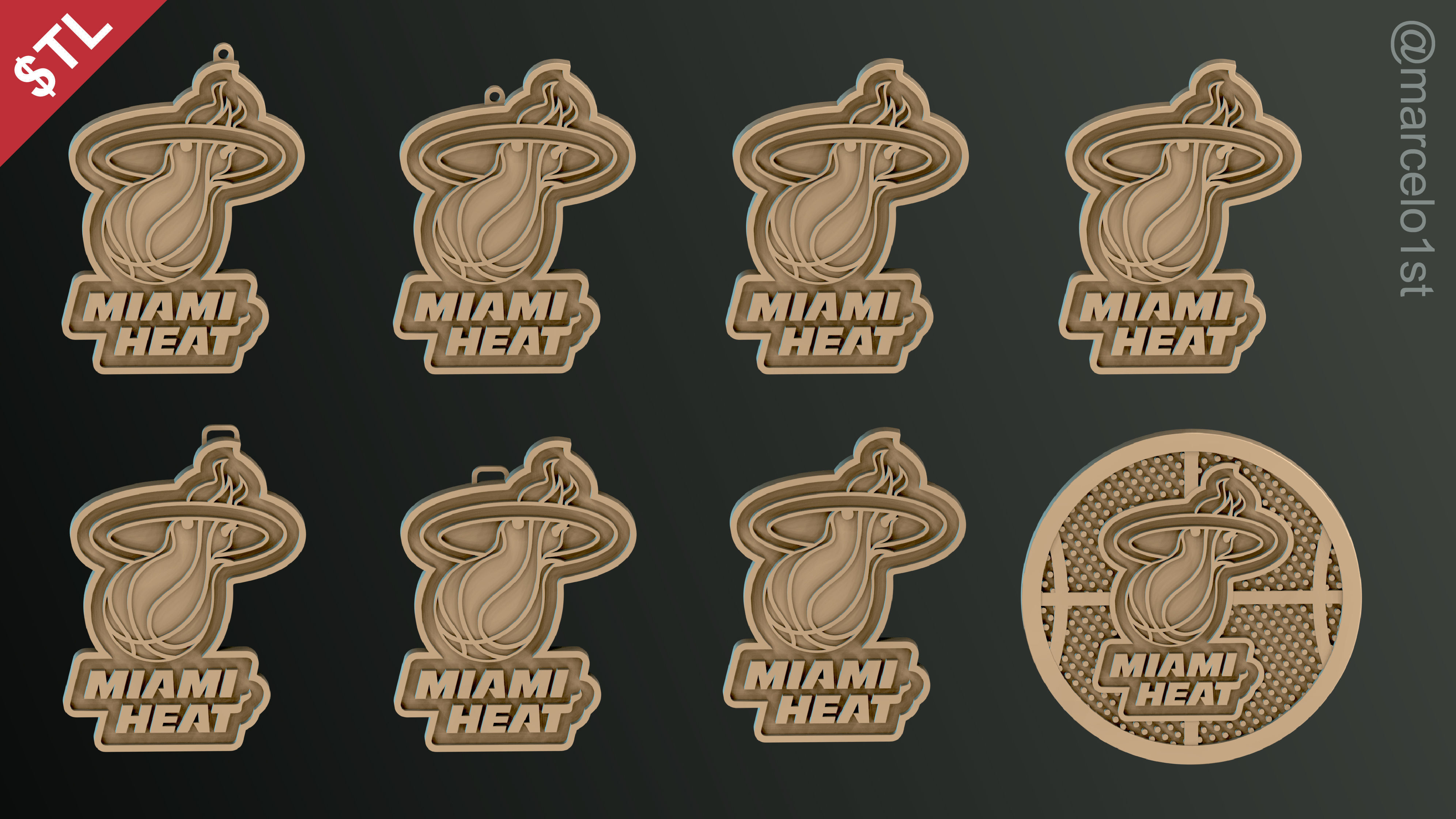 NBA SOUTHEAST - Miami Heat Pack 3D print model_39