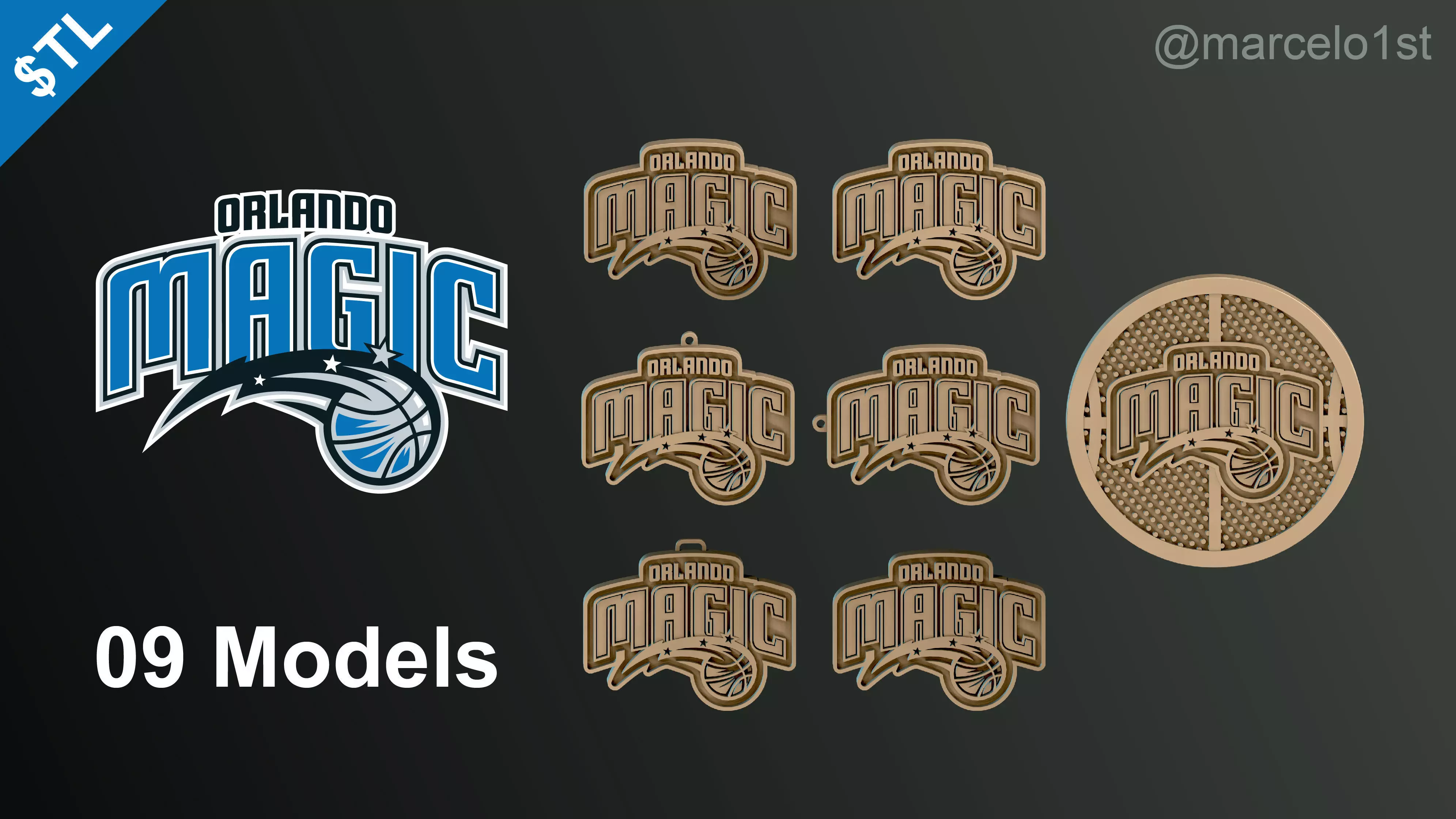 NBA SOUTHEAST - Orlando Magic Pack 3D print model_0