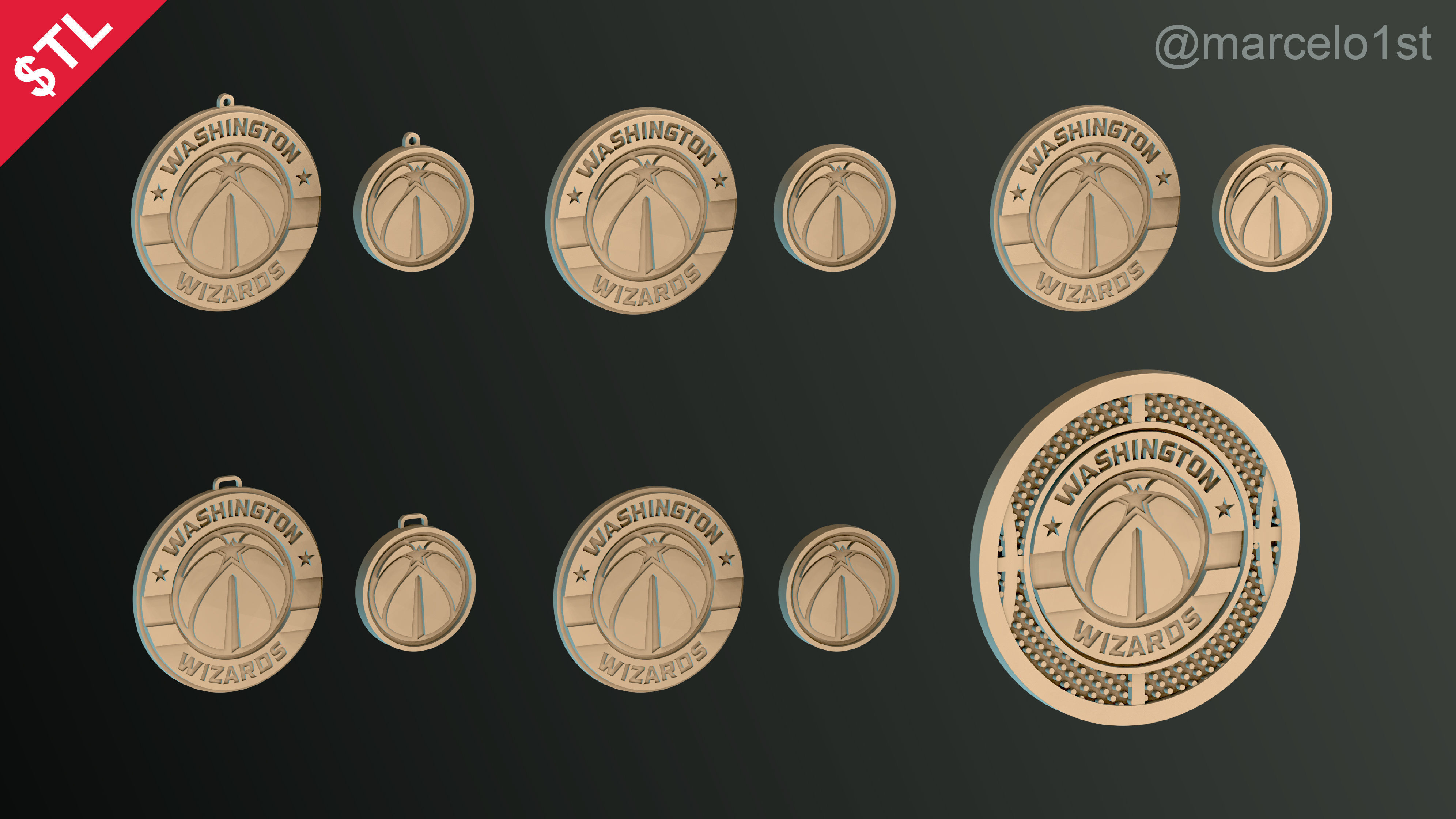NBA SOUTHEAST - Washington Wizards Pack 3D print model_35