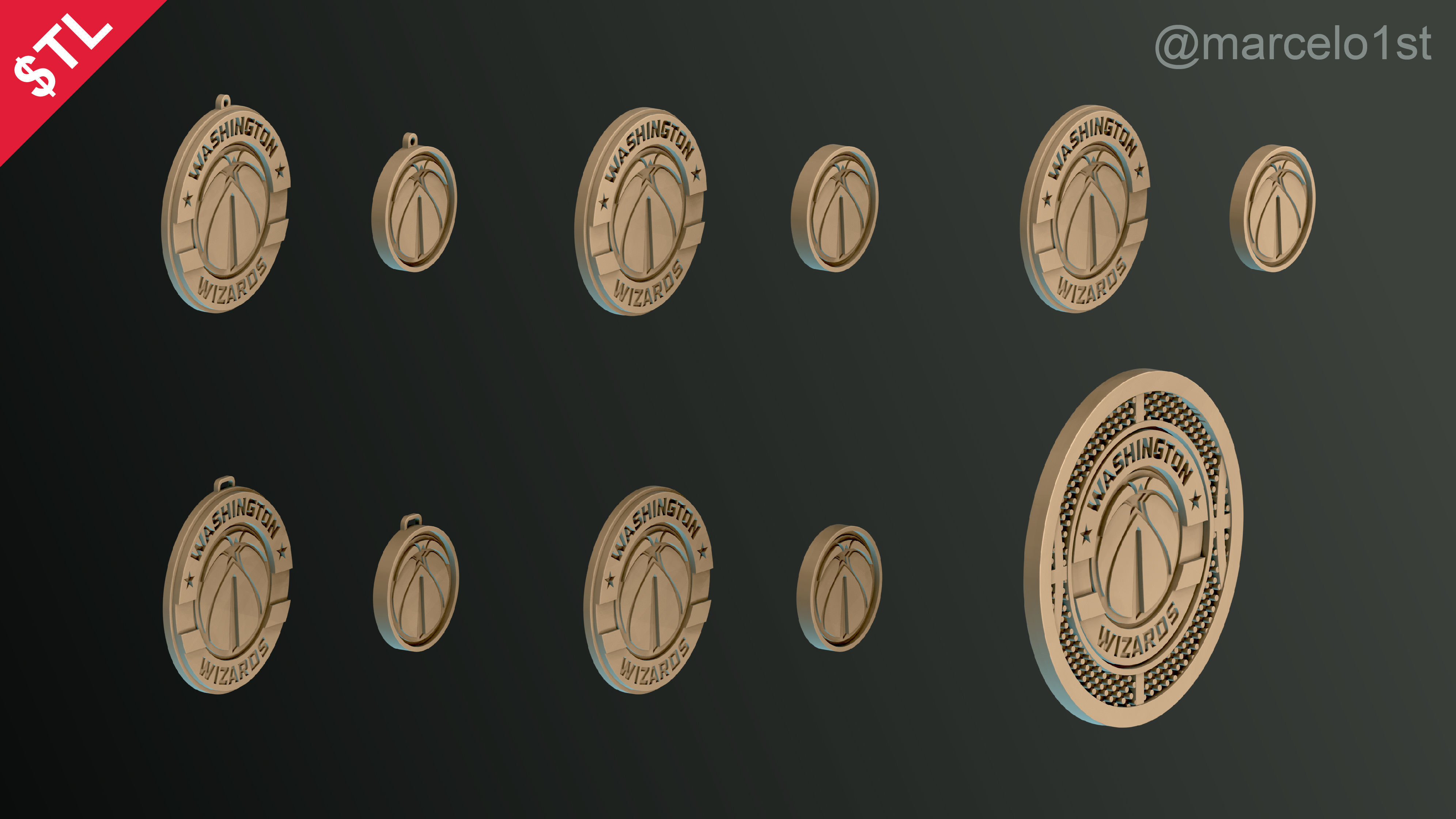 NBA SOUTHEAST - Washington Wizards Pack 3D print model_32