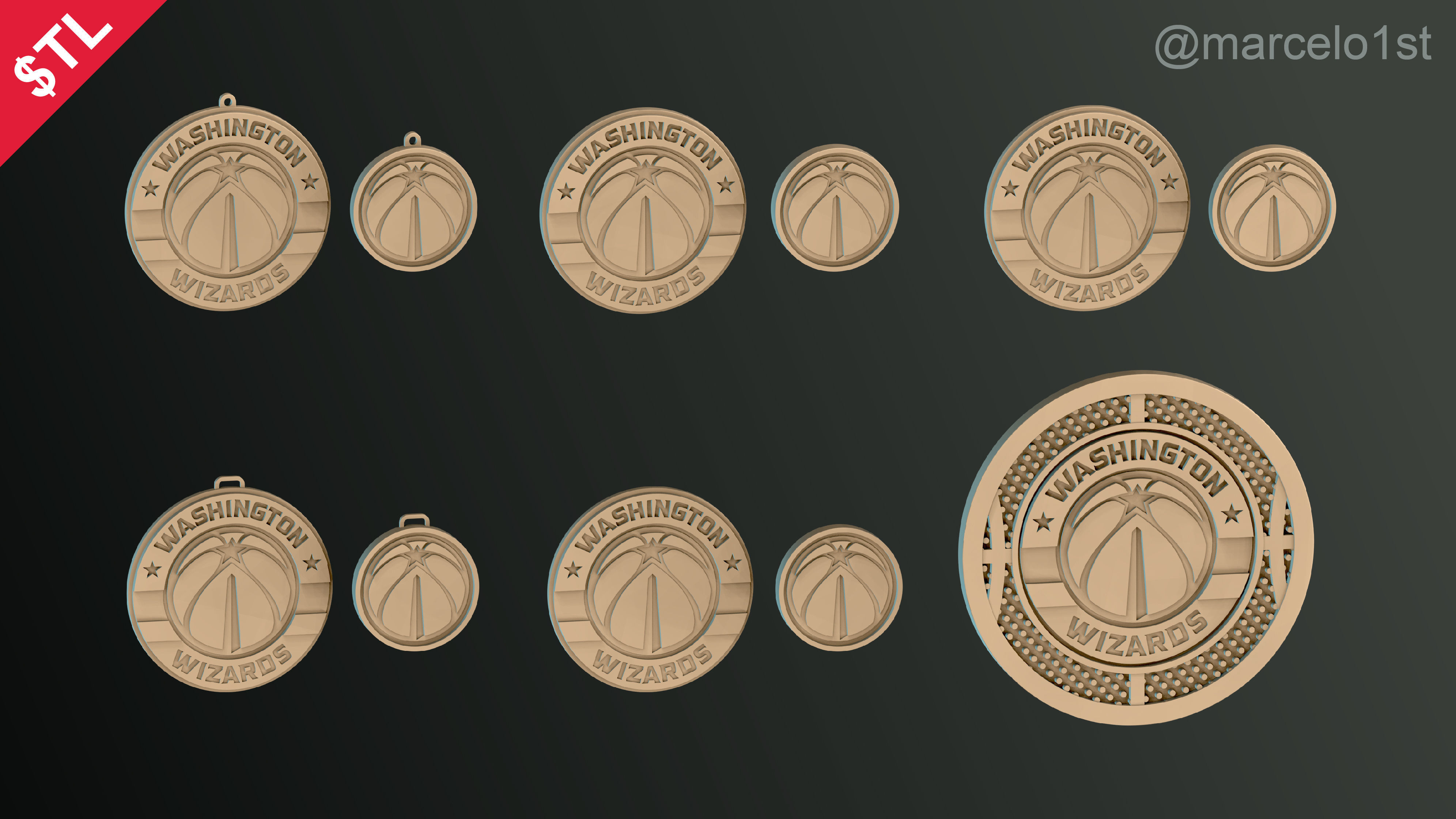 NBA SOUTHEAST - Washington Wizards Pack 3D print model_37