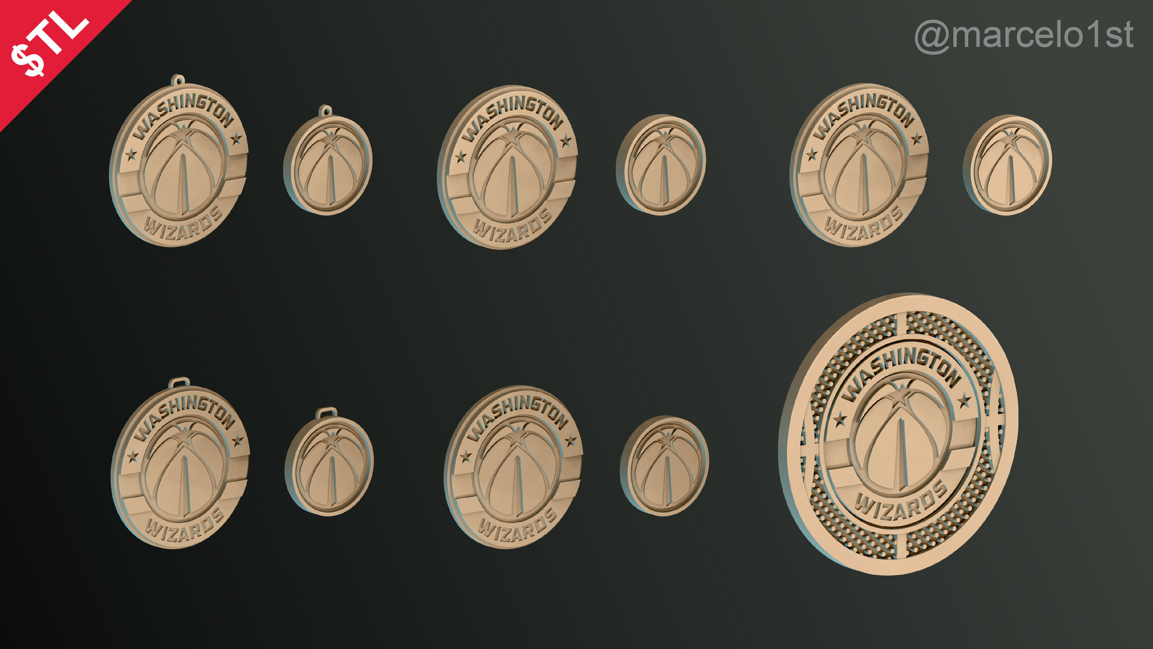 NBA SOUTHEAST - Washington Wizards Pack 3D print model_34